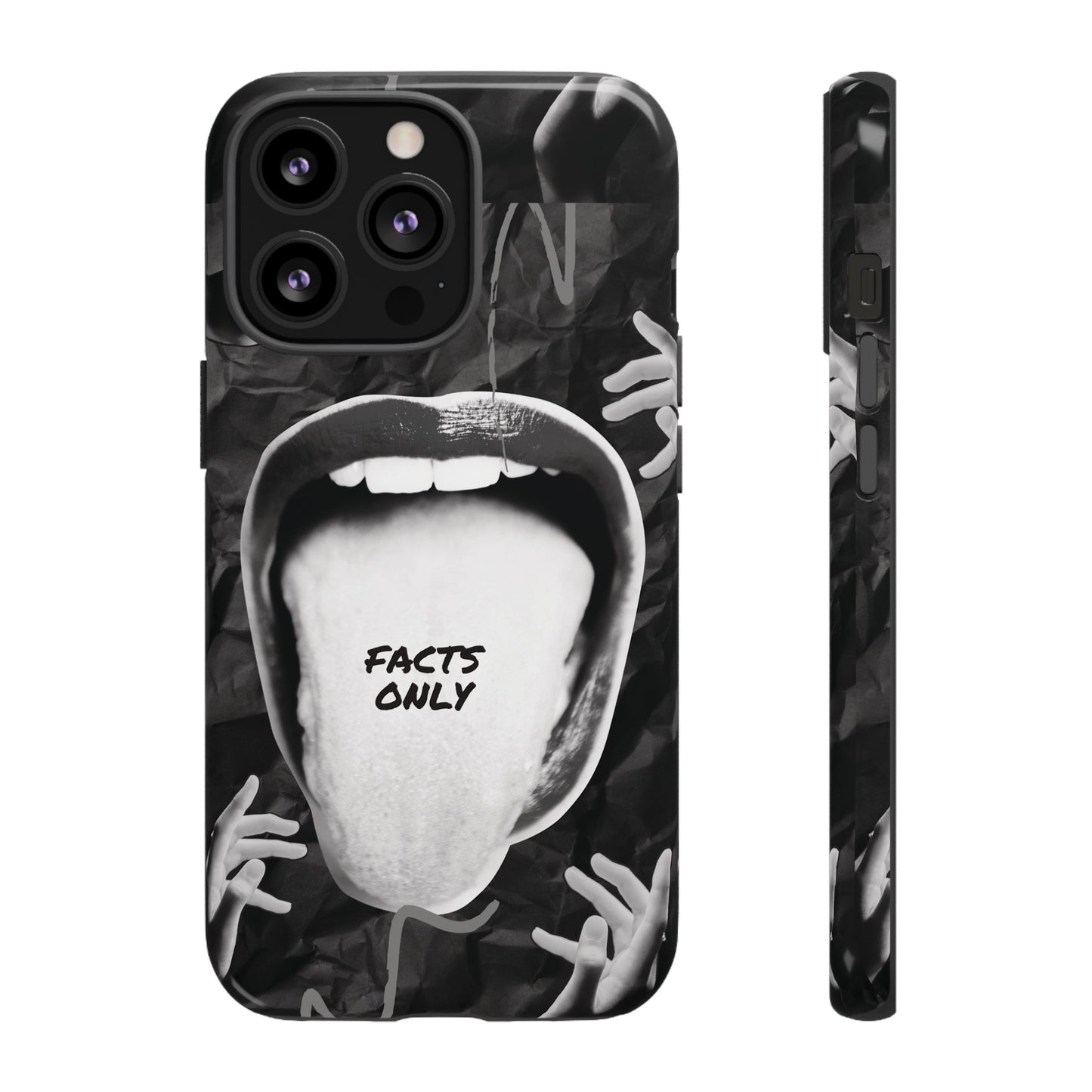 Facts Only Wallpaper Phone Case | iPhone 15 Plus/ Pro, 14, 13, 12| Google Pixel 7, Pro, 5| Samsung Galaxy S23 All Major Phone Models