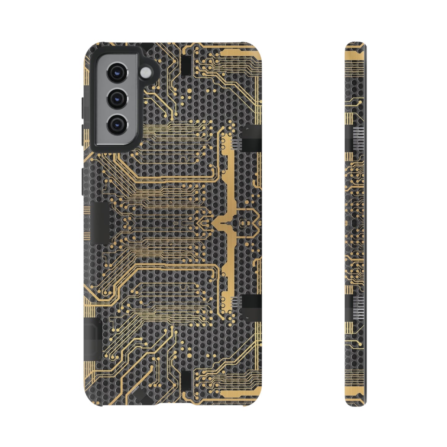 Golden Circuit Board Wallpaper Phone Case | iPhone 15 Plus/ Pro, 14, 13, 12| Google Pixel 7, Pro, 5| Samsung Galaxy S23 All Major Phone Models