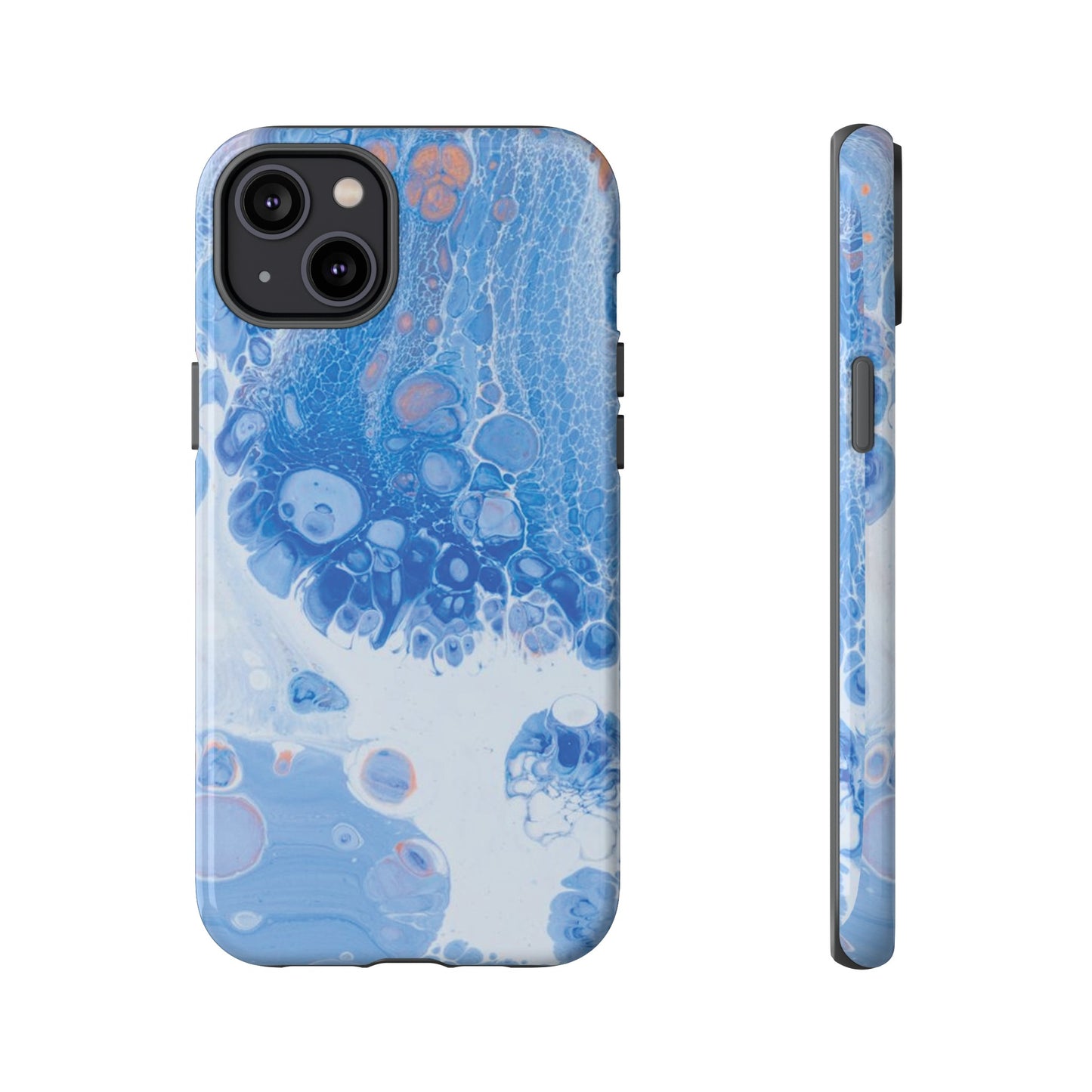 Blue and White Resin Inspired Phone Case |iPhone 15 Plus/ Pro, 14, 13, 12| Google Pixel 7, Pro, 5| Samsung Galaxy S23 All Major Phone Models