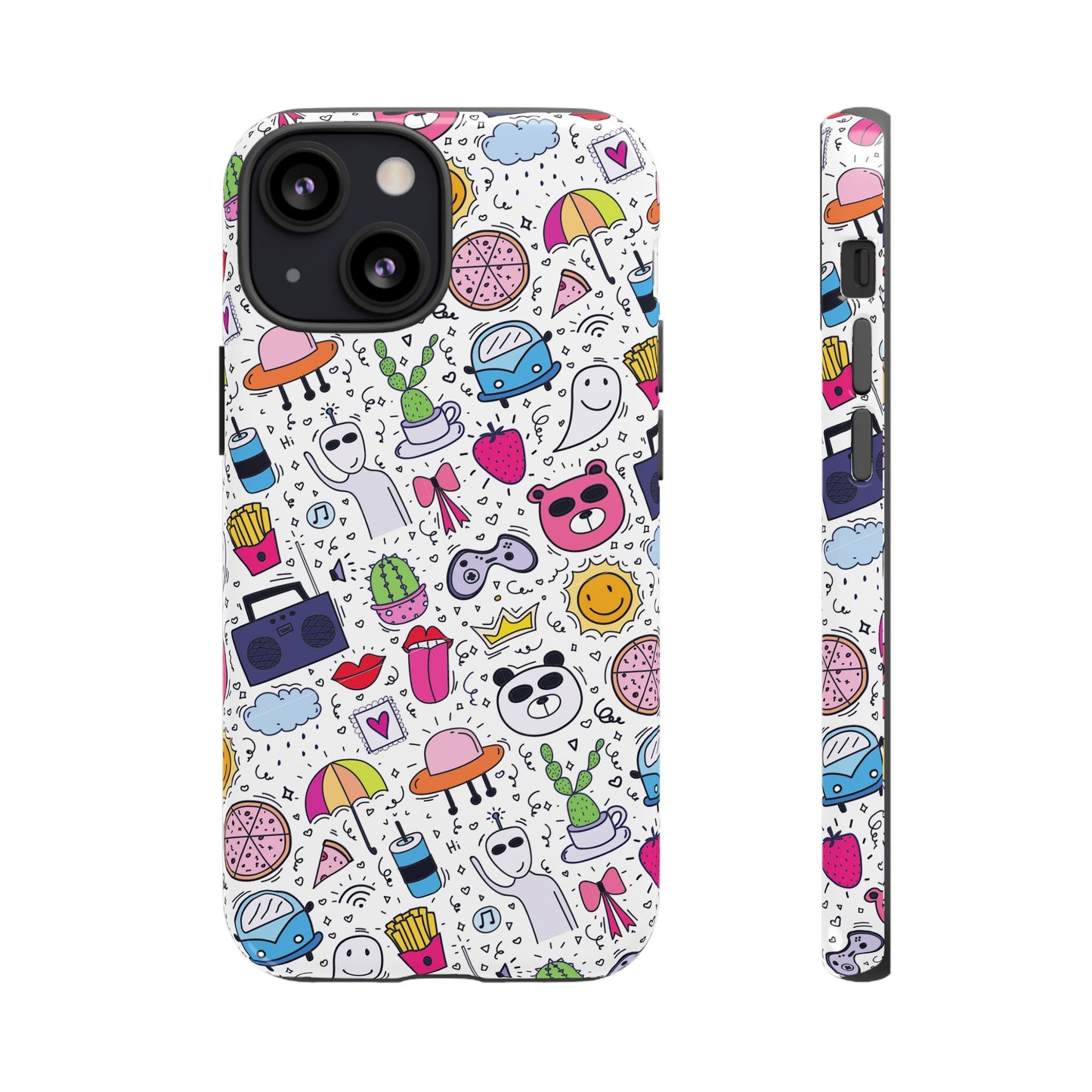 Cartoon Collage Phone Case | iPhone 15 Plus/ Pro, 14, 13, 12| Google Pixel 7, Pro, 5| Samsung Galaxy S23 All Major Phone Models