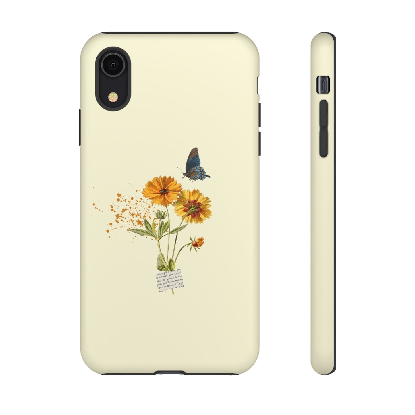 Butterfly Sunflowers Phone Case | iPhone 15 Plus/ Pro, 14, 13, 12| Google Pixel 7, Pro, 5| Samsung Galaxy S23 All Major Phone Models