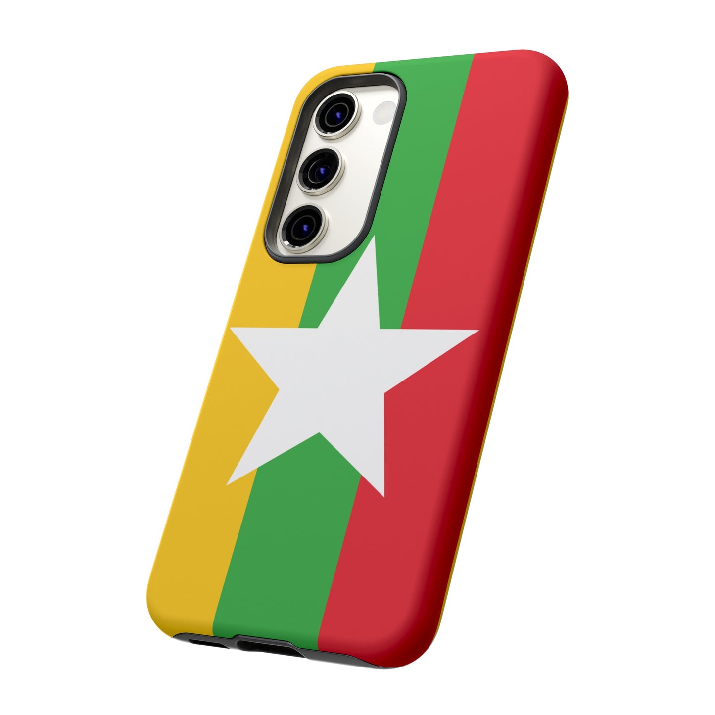 Myanmar Flag Phone Case | iPhone 15 Plus/ Pro, 14, 13, 12| Google Pixel 7, Pro, 5| Samsung Galaxy S23 All Major Phone Models