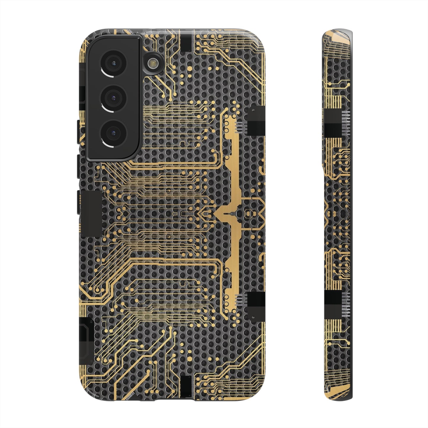 Golden Circuit Board Wallpaper Phone Case | iPhone 15 Plus/ Pro, 14, 13, 12| Google Pixel 7, Pro, 5| Samsung Galaxy S23 All Major Phone Models