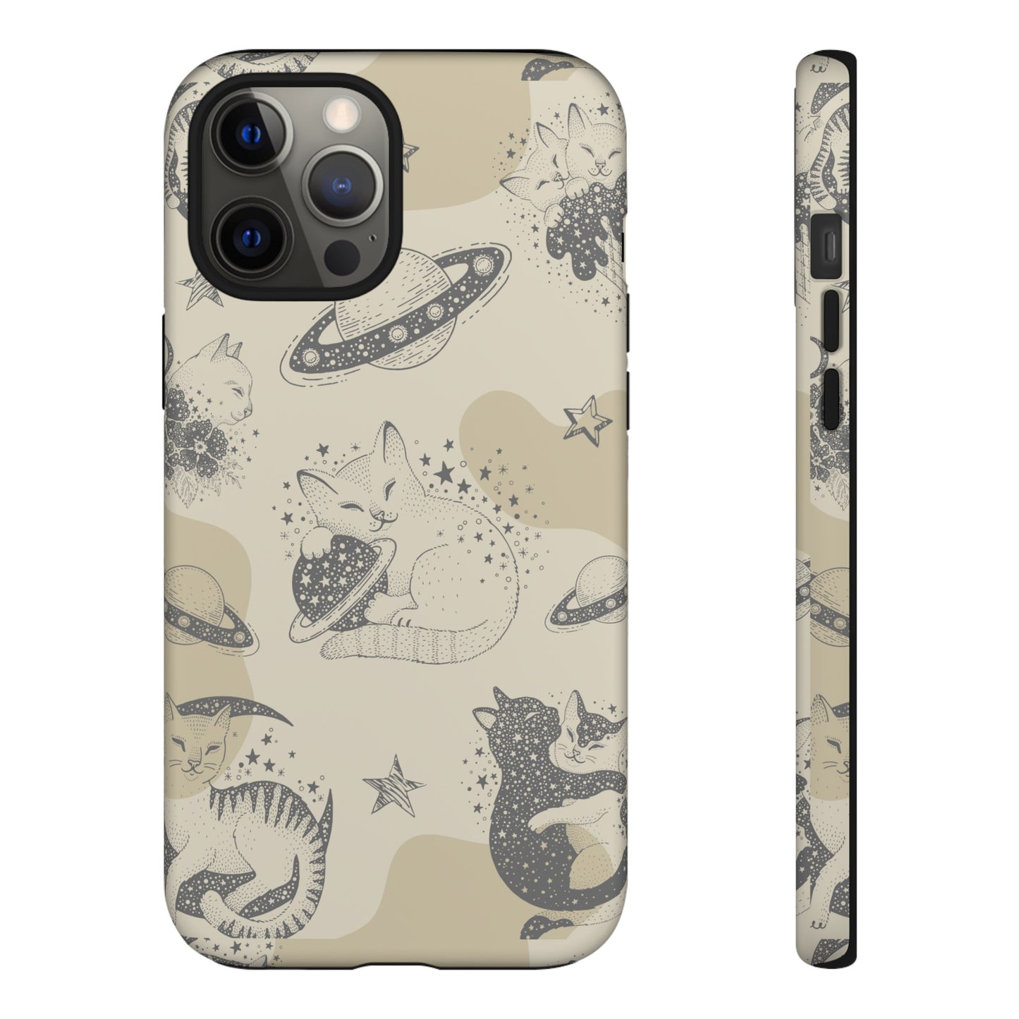 Floating Cosmic Cat Comfort Phone Case | iPhone 15 Plus/ Pro, 14, 13, 12| Google Pixel 7, Pro, 5| Samsung Galaxy S23 All Major Phone Models