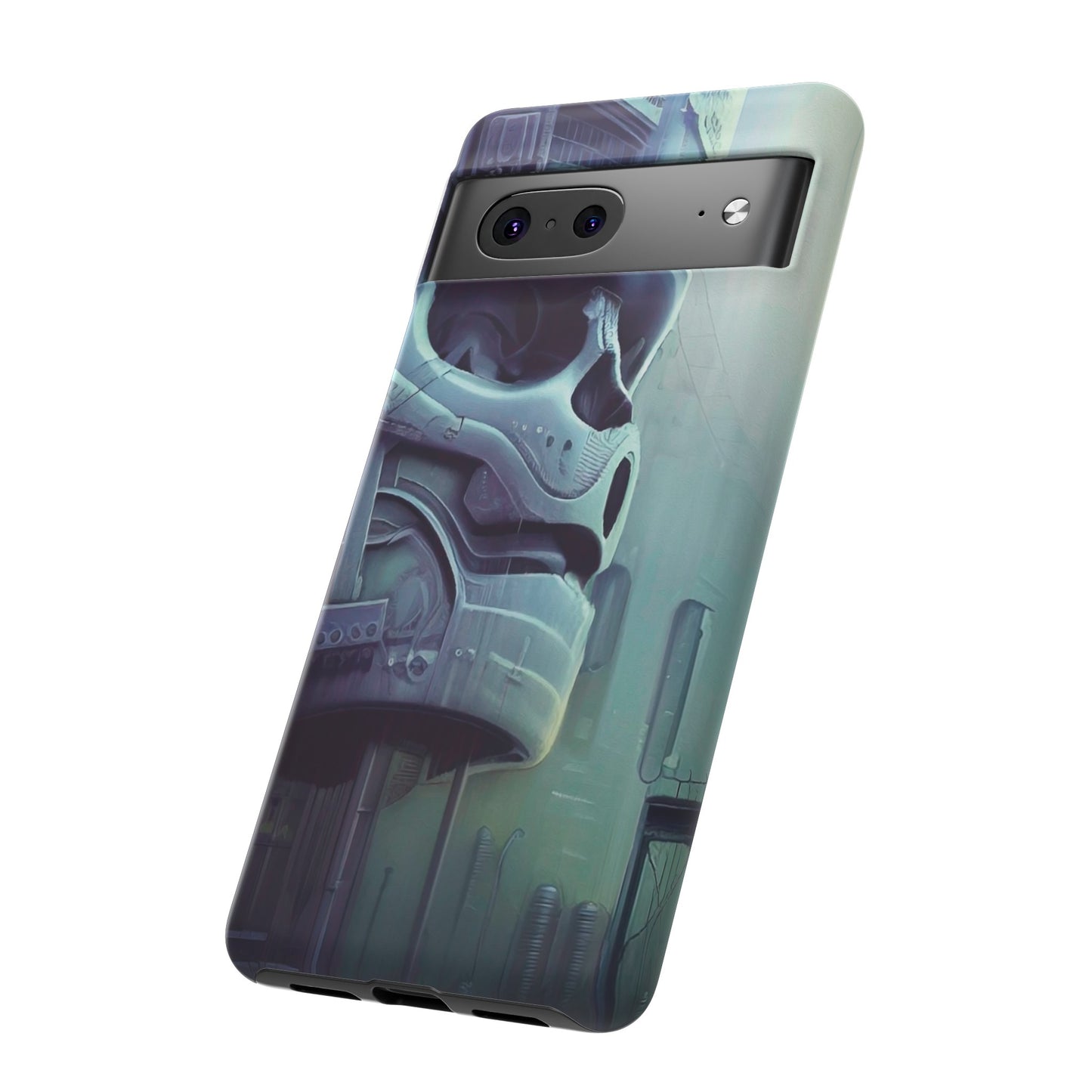 Sci-Fi Skull Wallpaper Phone Case | iPhone 15 Plus/ Pro, 14, 13, 12| Google Pixel 7, Pro, 5| Samsung Galaxy S23 All Major Phone Models