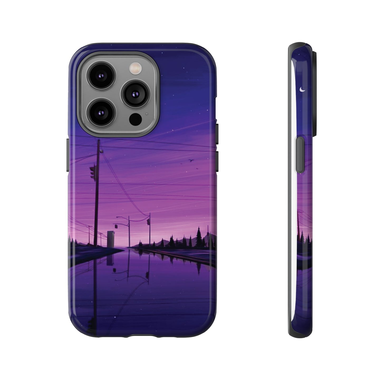 Purple Night Sky Wallpaper Phone Case | iPhone 15 Plus/ Pro, 14, 13, 12| Google Pixel 7, Pro, 5| Samsung Galaxy S23 All Major Phone Models