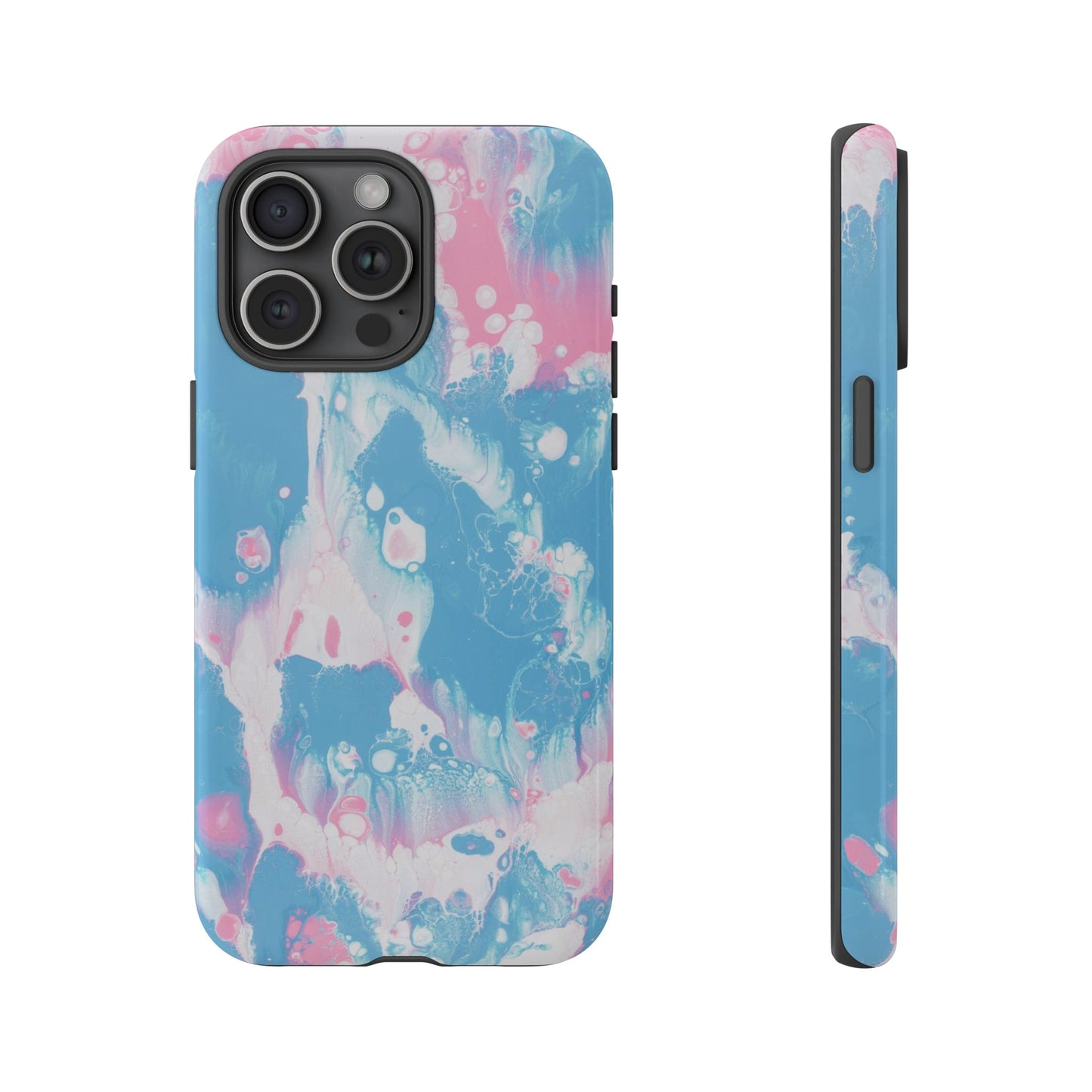 Baby Pink & Blue Resin Inspired Phone Case |iPhone 15 Plus/ Pro, 14, 13, 12|Google Pixel 7, Pro, 5|Samsung Galaxy S23 All Major Phone Models