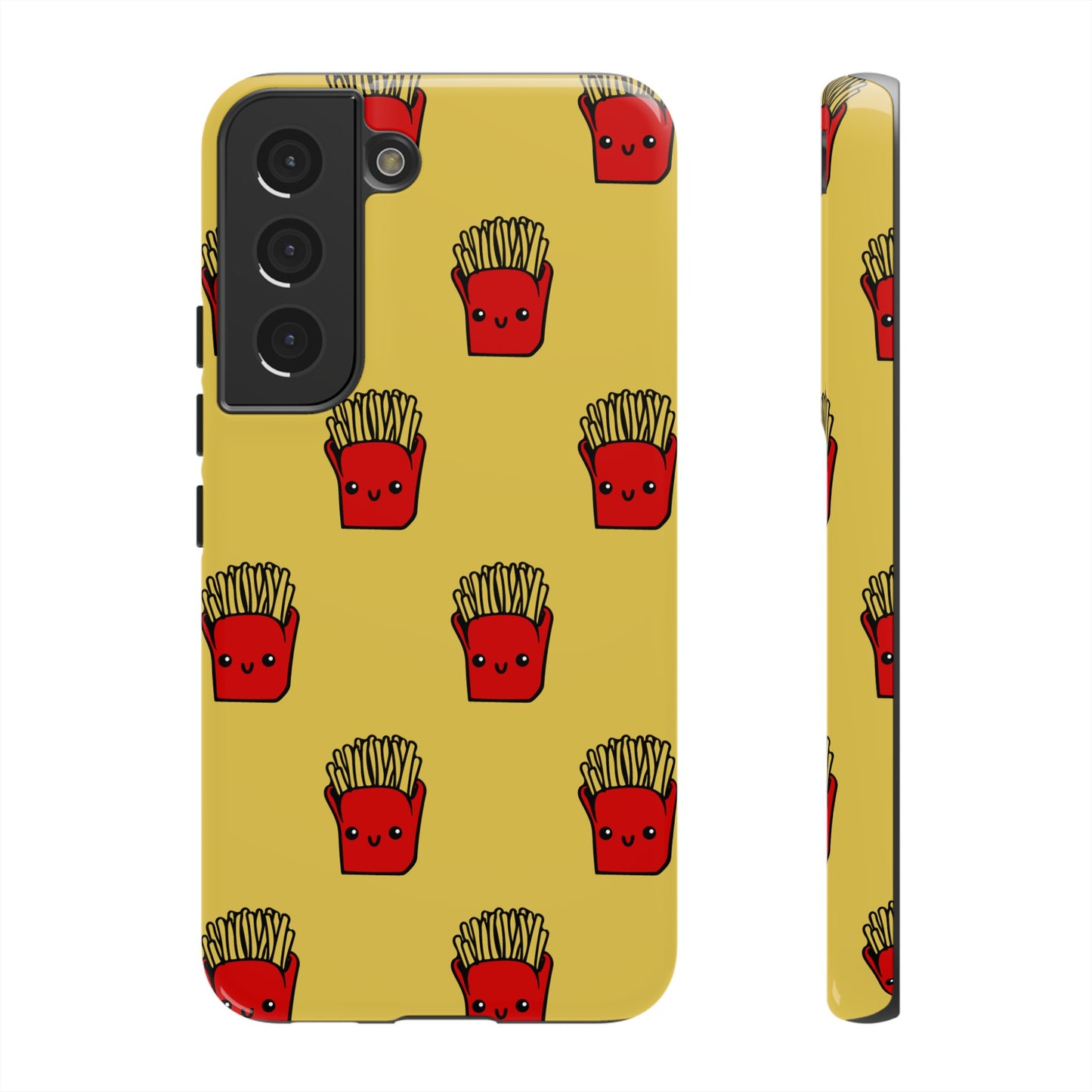 Smiling Fries Wallpaper Phone Case | iPhone 15 Plus/ Pro, 14, 13, 12| Google Pixel 7, Pro, 5| Samsung Galaxy S23 All Major Phone Models