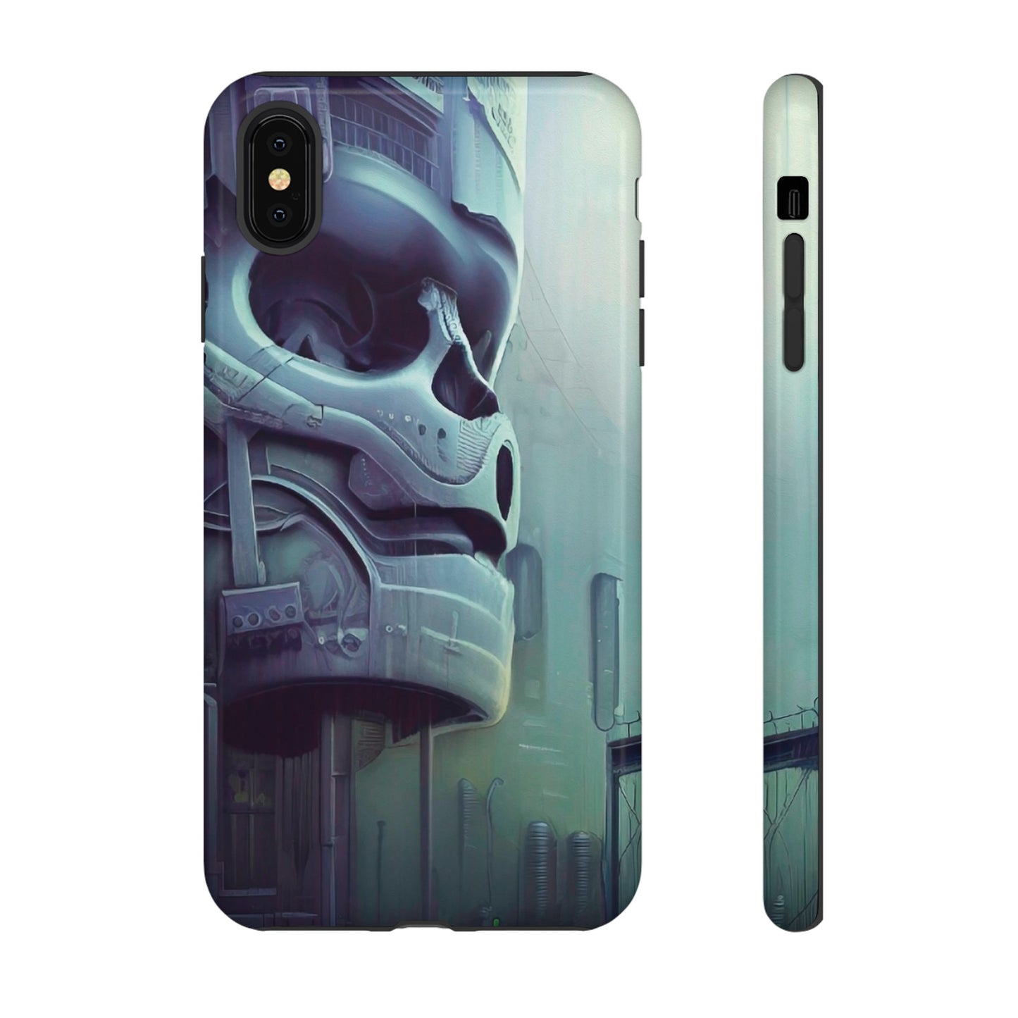 Sci-Fi Skull Wallpaper Phone Case | iPhone 15 Plus/ Pro, 14, 13, 12| Google Pixel 7, Pro, 5| Samsung Galaxy S23 All Major Phone Models