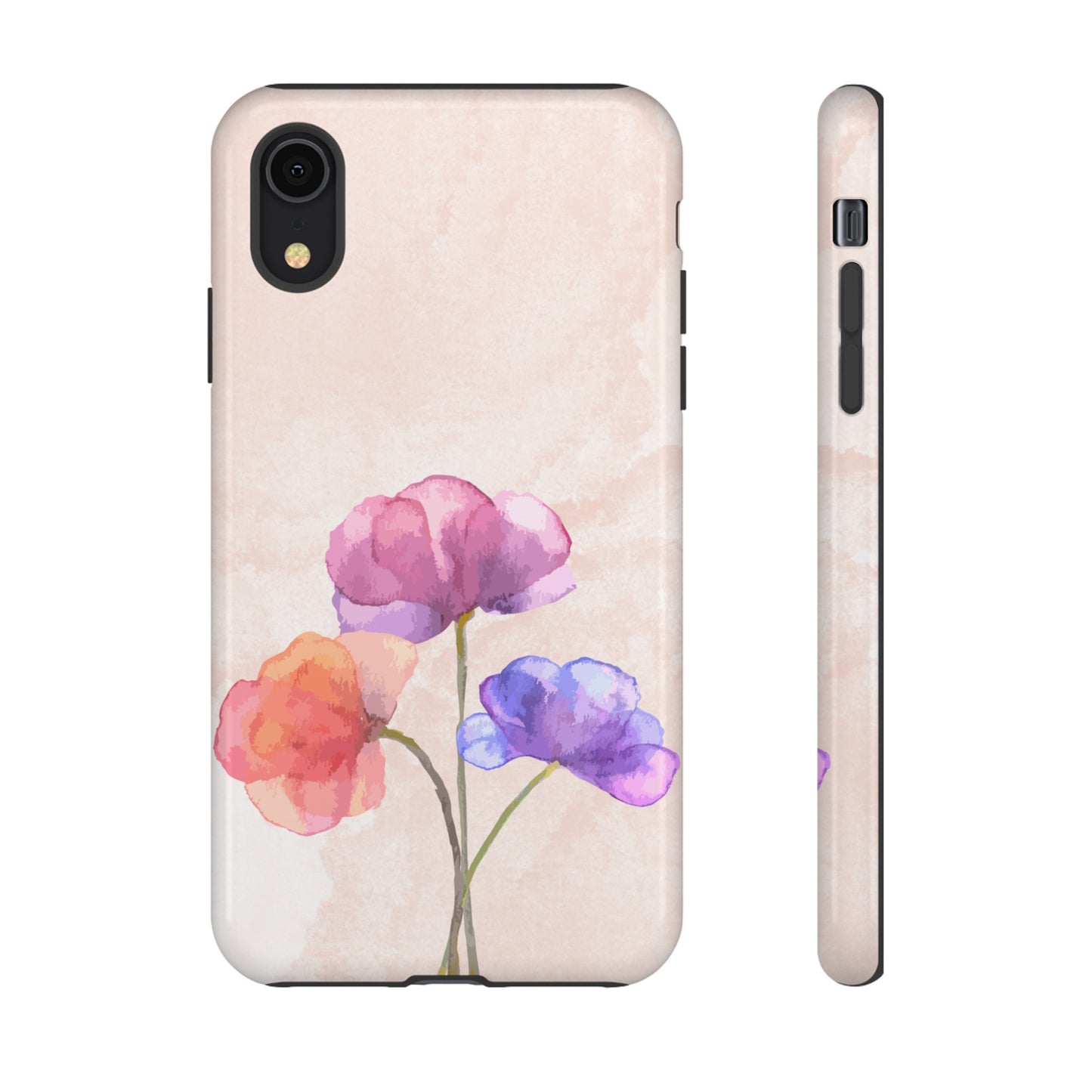 Three Flowers Wallpaper Phone Case | iPhone 15 Plus/ Pro, 14, 13, 12| Google Pixel 7, Pro, 5| Samsung Galaxy S23 All Major Phone Models