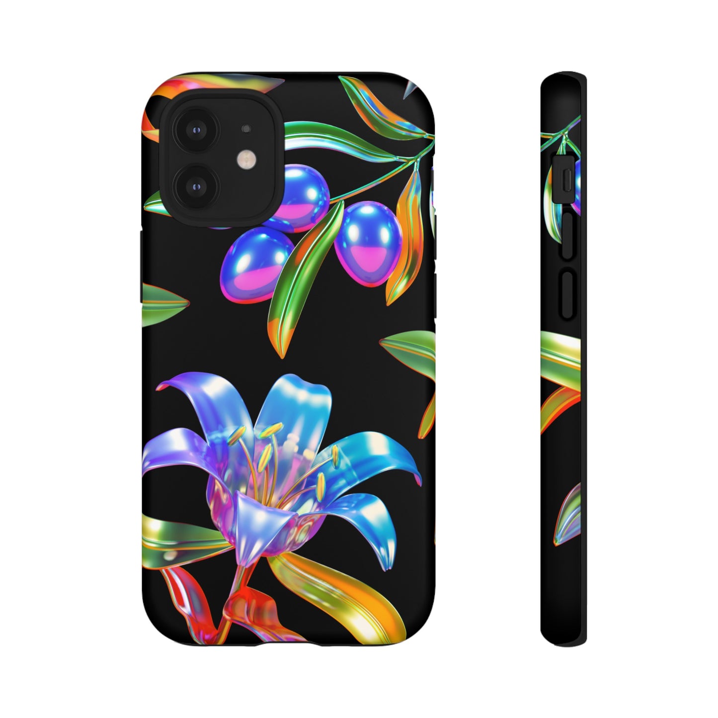 Metallic Flowers Phone Case | iPhone 15 Plus/ Pro, 14, 13, 12| Google Pixel 7, Pro, 5| Samsung Galaxy S23 All Major Phone Models