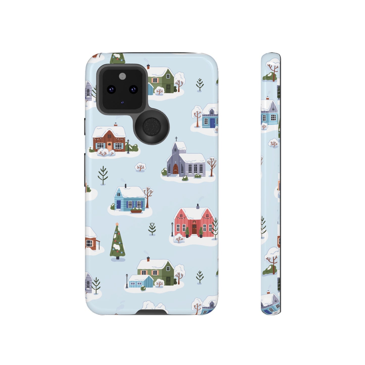 Snowy Merry Christmas Wallpaper Phone Case | iPhone 15 Plus/ Pro, 14, 13, 12| Google Pixel 7, Pro, 5| Samsung Galaxy S23 All Major Phone Models