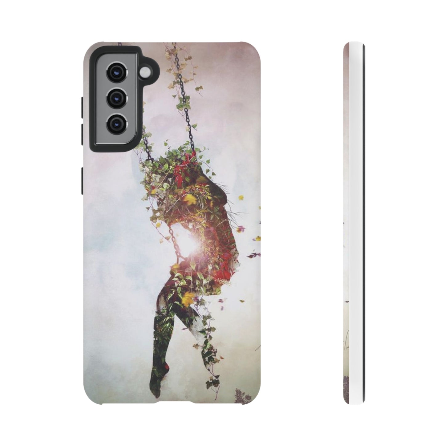 Flower Swing Girl Wallpaper Phone Case | iPhone 15 Plus/ Pro, 14, 13, 12| Google Pixel 7, Pro, 5| Samsung Galaxy S23 All Major Phone Models