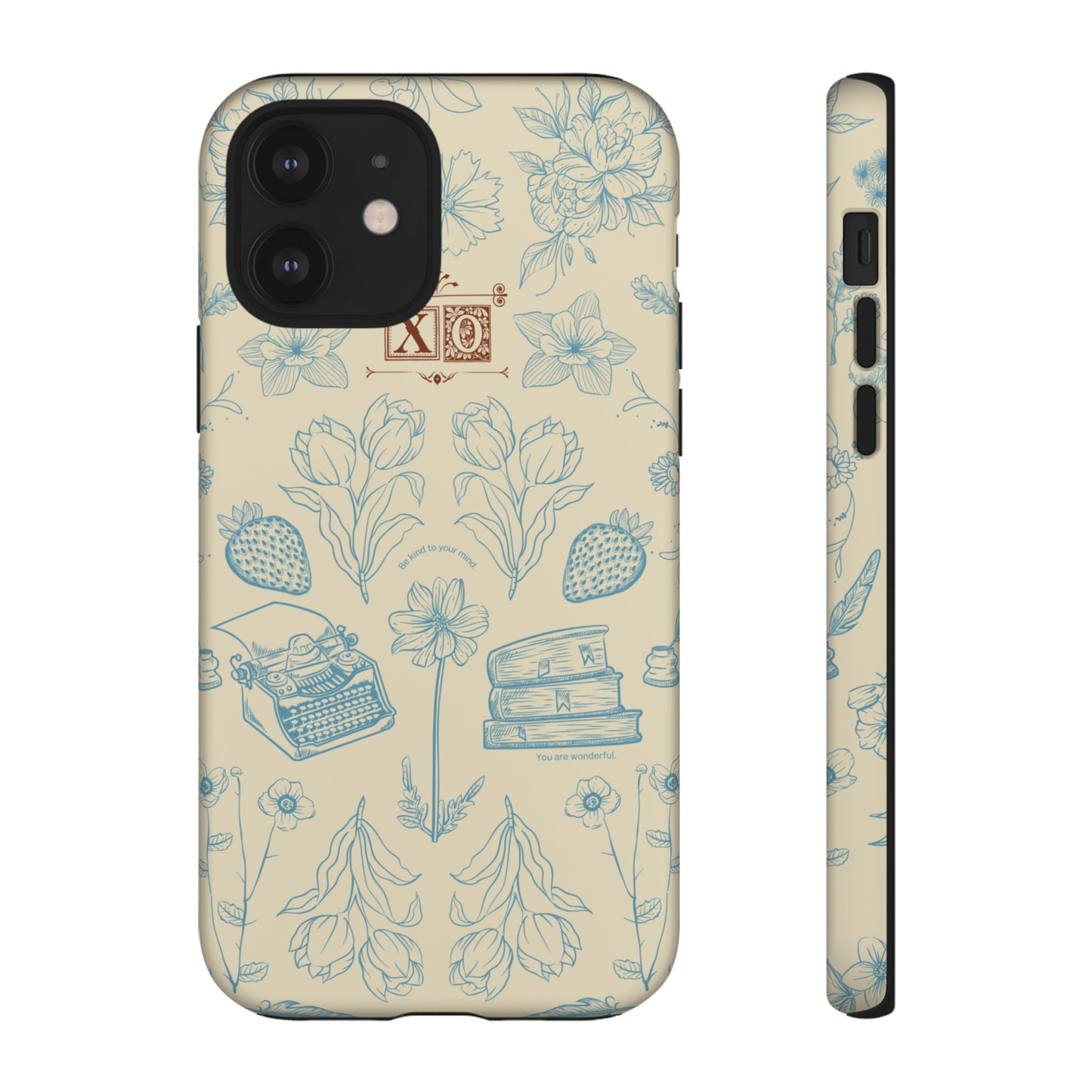 Typewriter Among The Flowers Phone Case | iPhone 15 Plus/ Pro, 14, 13, 12| Google Pixel 7, Pro, 5| Samsung Galaxy S23 All Major Phone Models