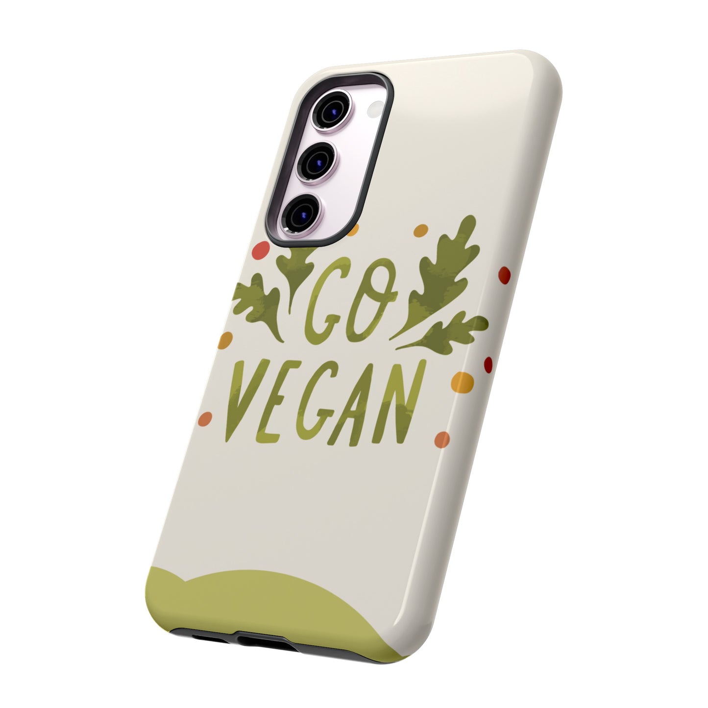 Go Vegan Wallpaper Phone Case | iPhone 15 Plus/ Pro, 14, 13, 12| Google Pixel 7, Pro, 5| Samsung Galaxy S23 All Major Phone Models