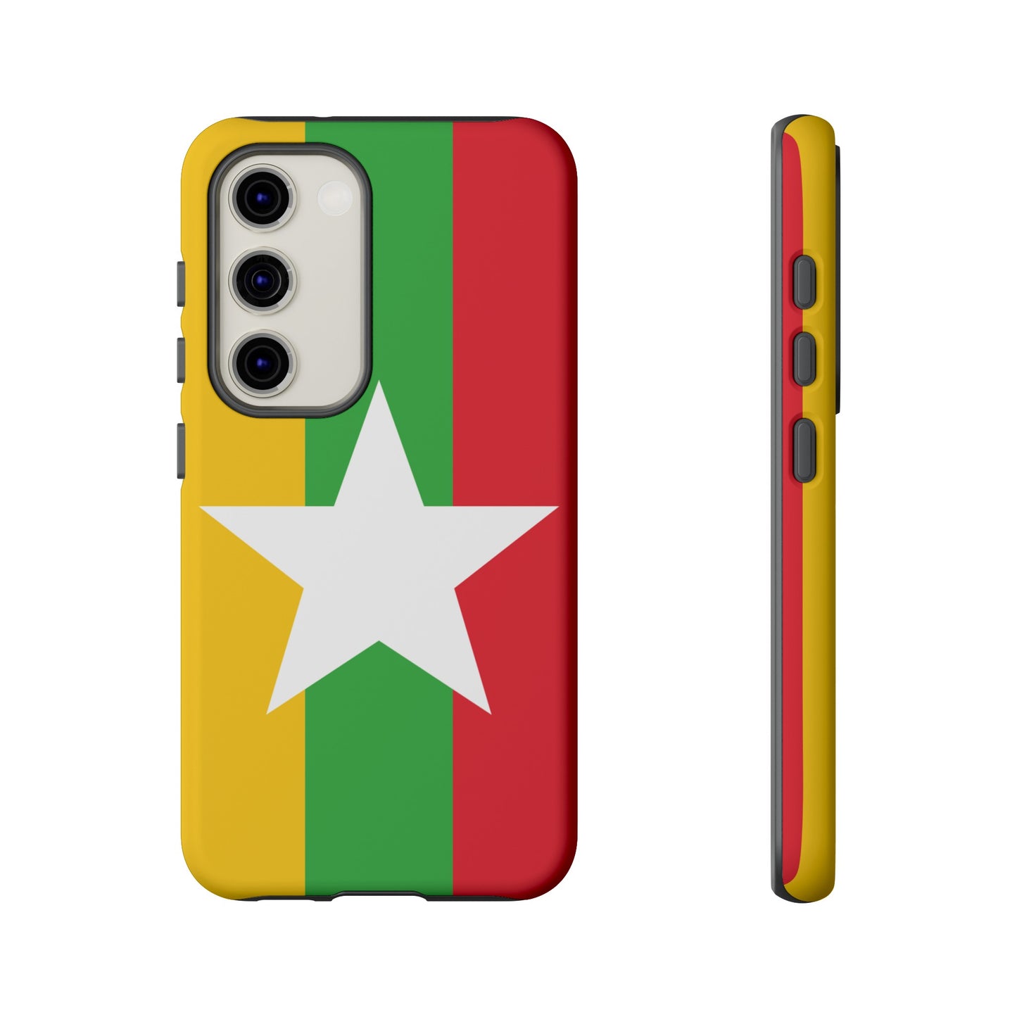 Myanmar Flag Phone Case | iPhone 15 Plus/ Pro, 14, 13, 12| Google Pixel 7, Pro, 5| Samsung Galaxy S23 All Major Phone Models