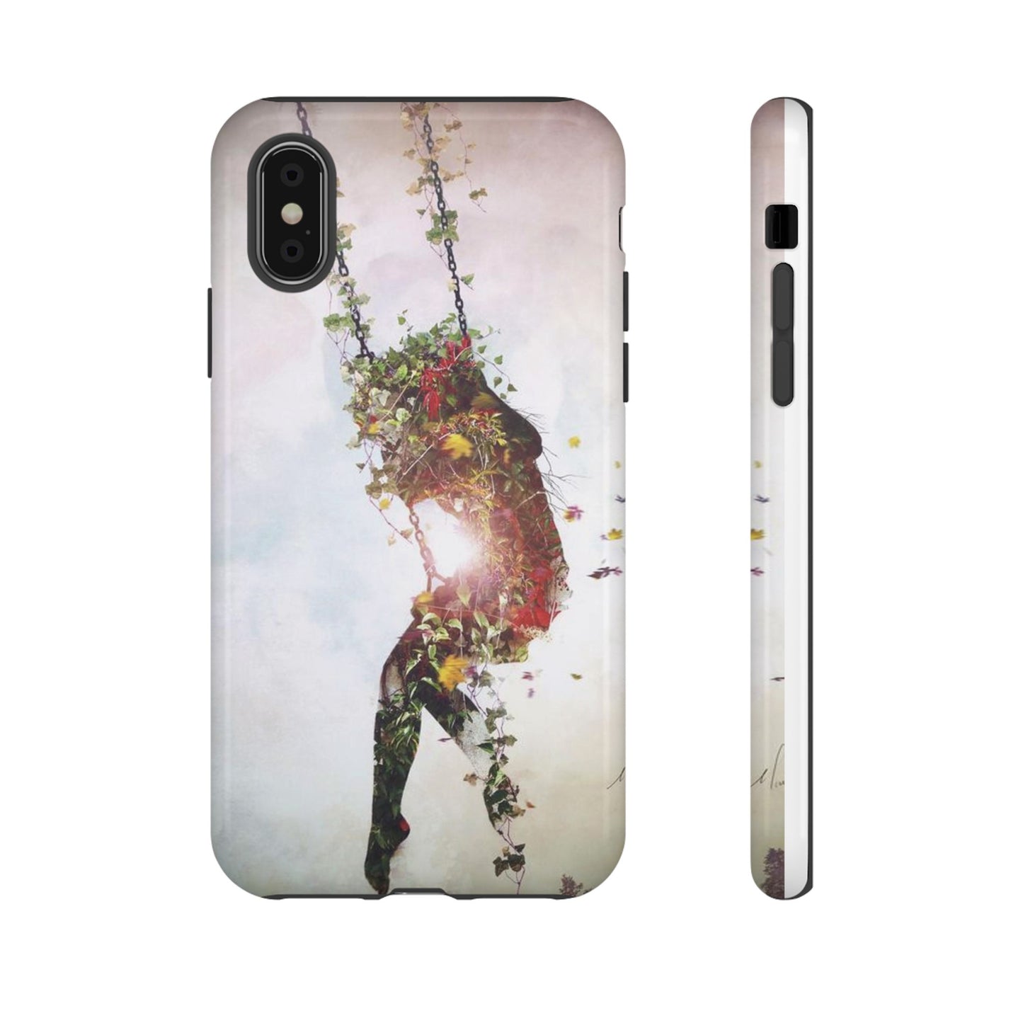 Flower Swing Girl Wallpaper Phone Case | iPhone 15 Plus/ Pro, 14, 13, 12| Google Pixel 7, Pro, 5| Samsung Galaxy S23 All Major Phone Models