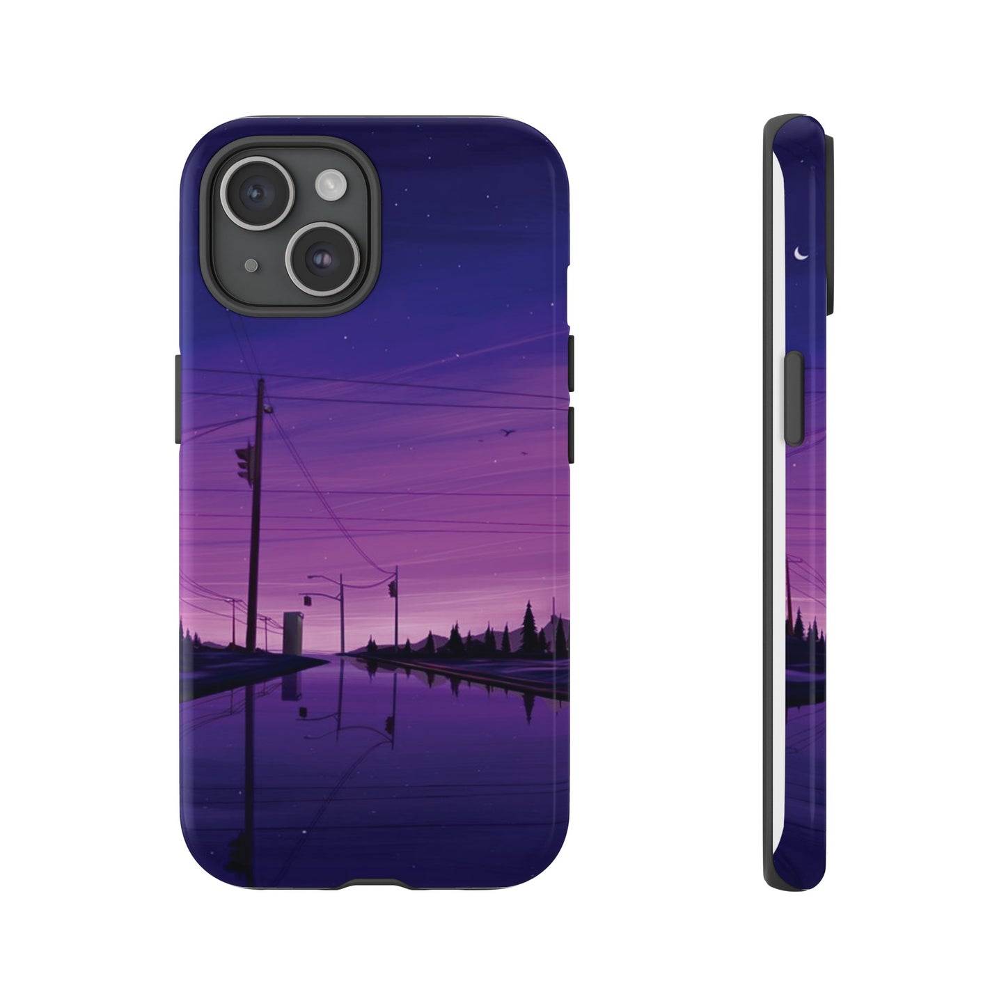 Purple Night Sky Wallpaper Phone Case | iPhone 15 Plus/ Pro, 14, 13, 12| Google Pixel 7, Pro, 5| Samsung Galaxy S23 All Major Phone Models