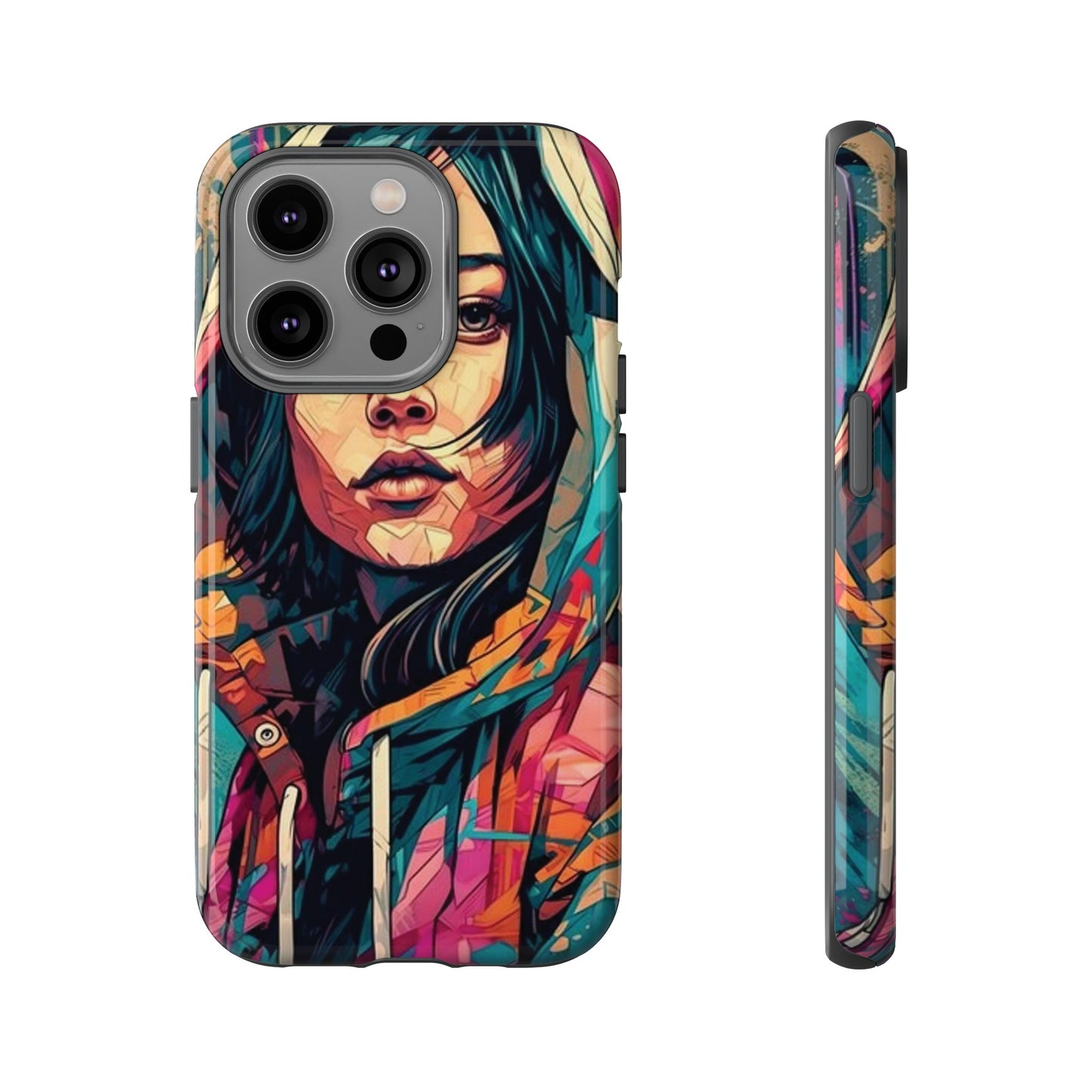 Girl Painting Wallpaper Phone Case | iPhone 15 Plus/ Pro, 14, 13, 12| Google Pixel 7, Pro, 5| Samsung Galaxy S23 All Major Phone Models