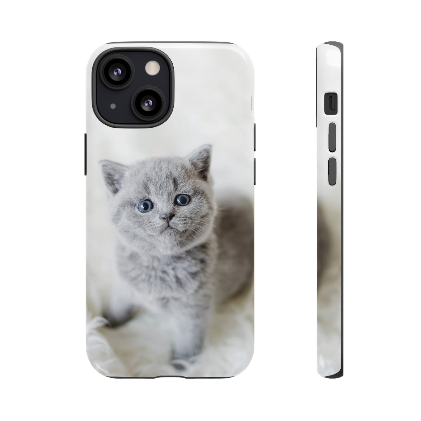 Grey Kitten Wallpaper Phone Case | iPhone 15 Plus/ Pro, 14, 13, 12| Google Pixel 7, Pro, 5| Samsung Galaxy S23 All Major Phone Models