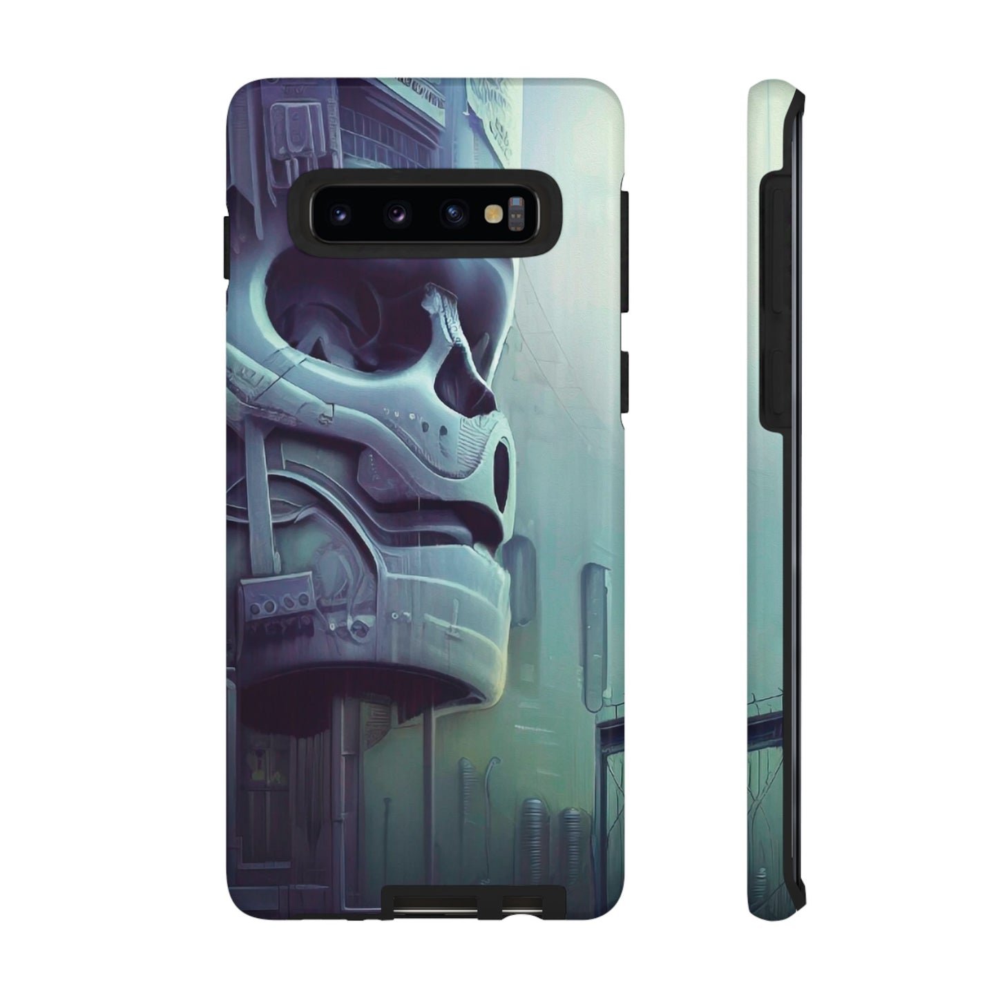 Sci-Fi Skull Wallpaper Phone Case | iPhone 15 Plus/ Pro, 14, 13, 12| Google Pixel 7, Pro, 5| Samsung Galaxy S23 All Major Phone Models