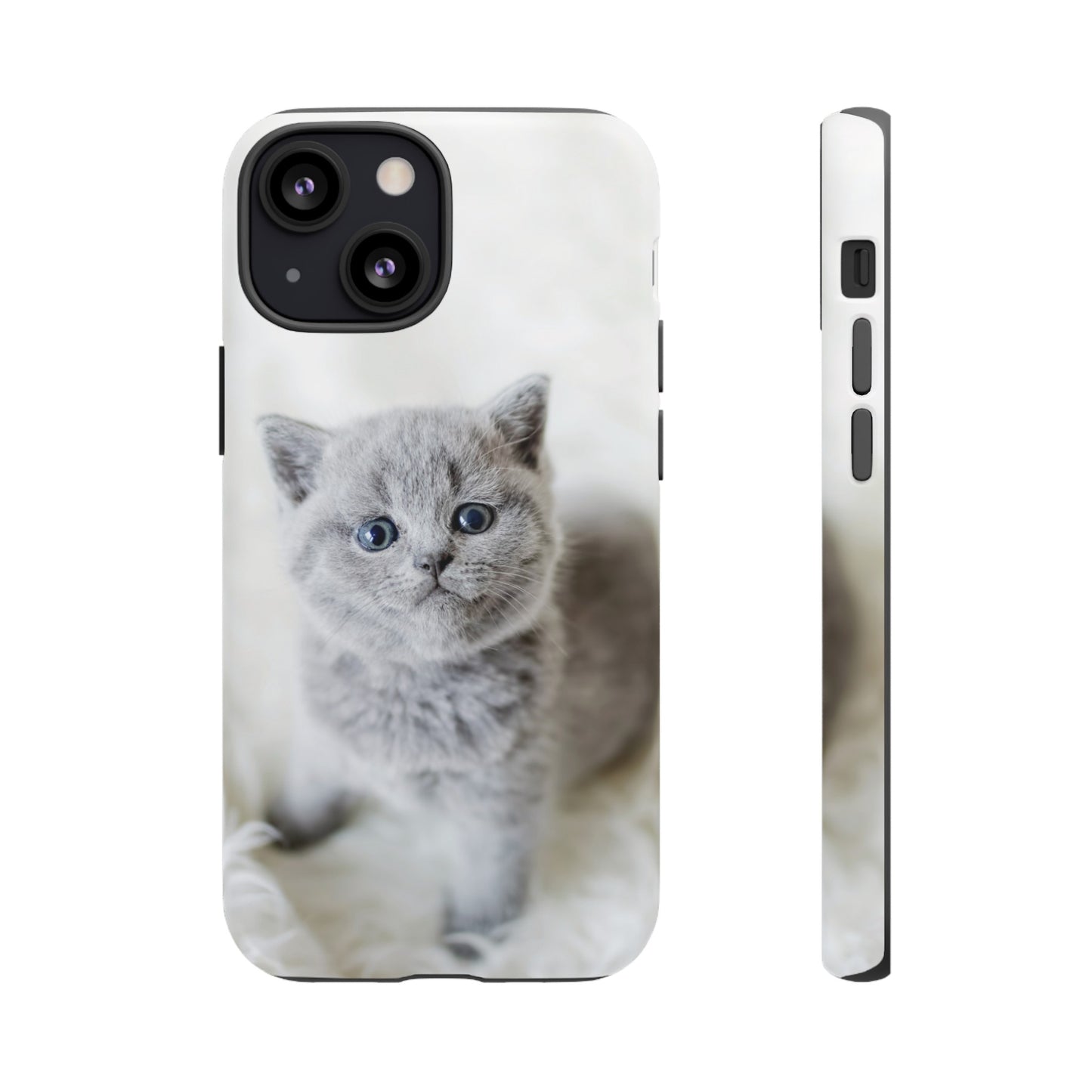 Grey Kitten Wallpaper Phone Case | iPhone 15 Plus/ Pro, 14, 13, 12| Google Pixel 7, Pro, 5| Samsung Galaxy S23 All Major Phone Models