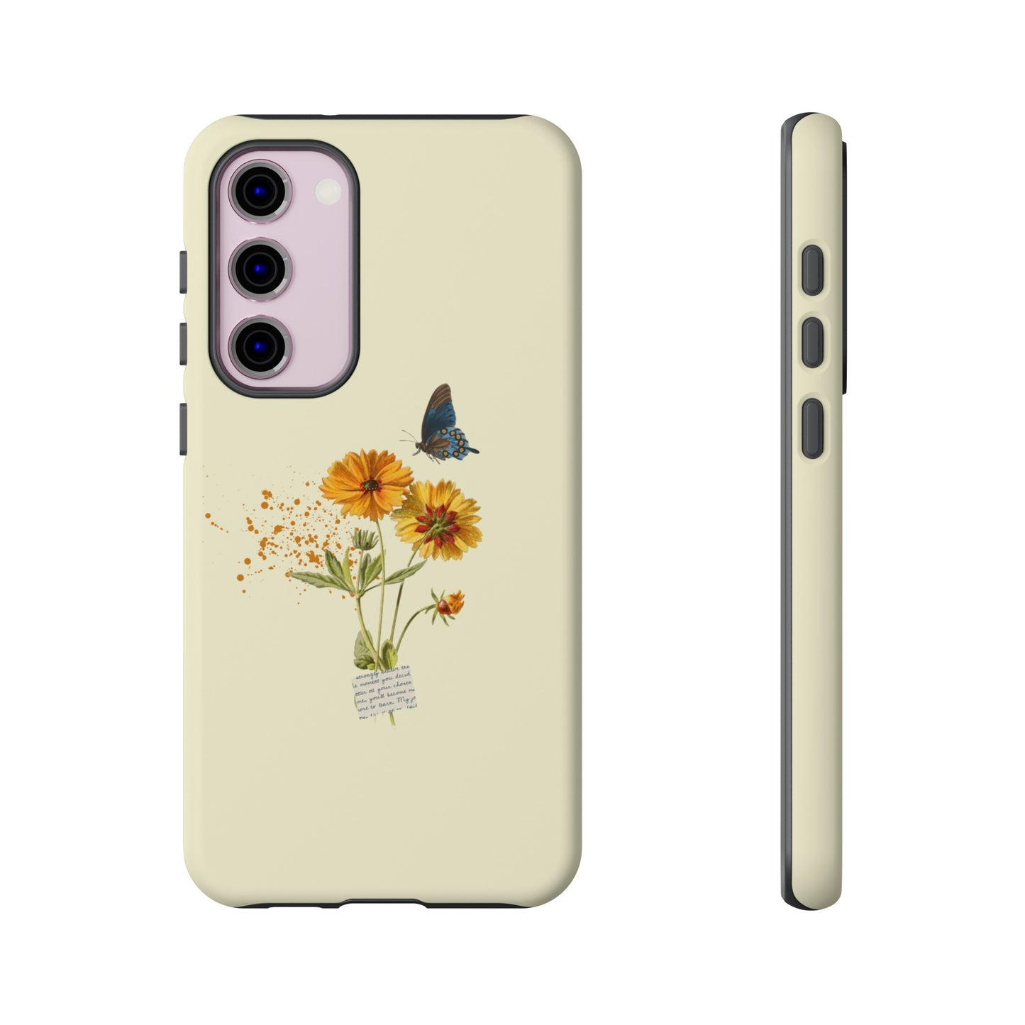 Butterfly Sunflowers Phone Case | iPhone 15 Plus/ Pro, 14, 13, 12| Google Pixel 7, Pro, 5| Samsung Galaxy S23 All Major Phone Models