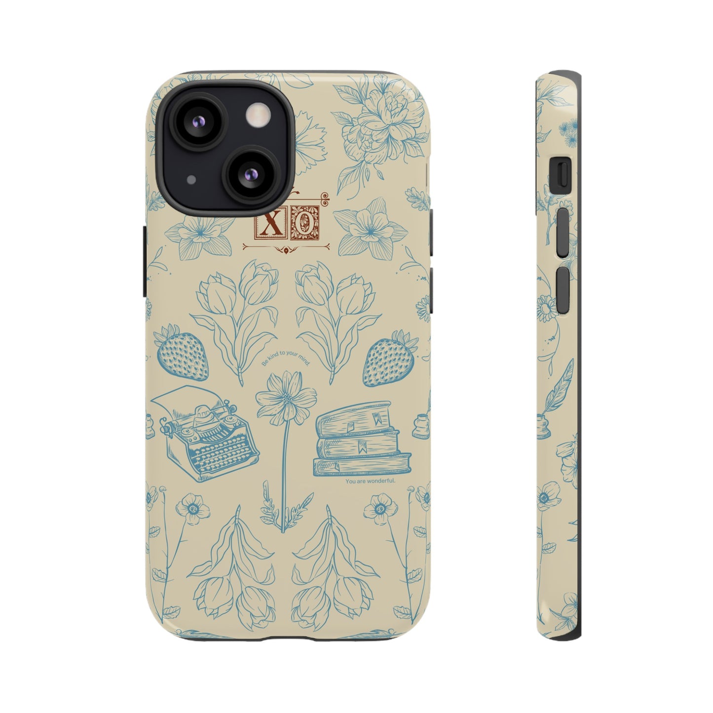 Typewriter Among The Flowers Phone Case | iPhone 15 Plus/ Pro, 14, 13, 12| Google Pixel 7, Pro, 5| Samsung Galaxy S23 All Major Phone Models