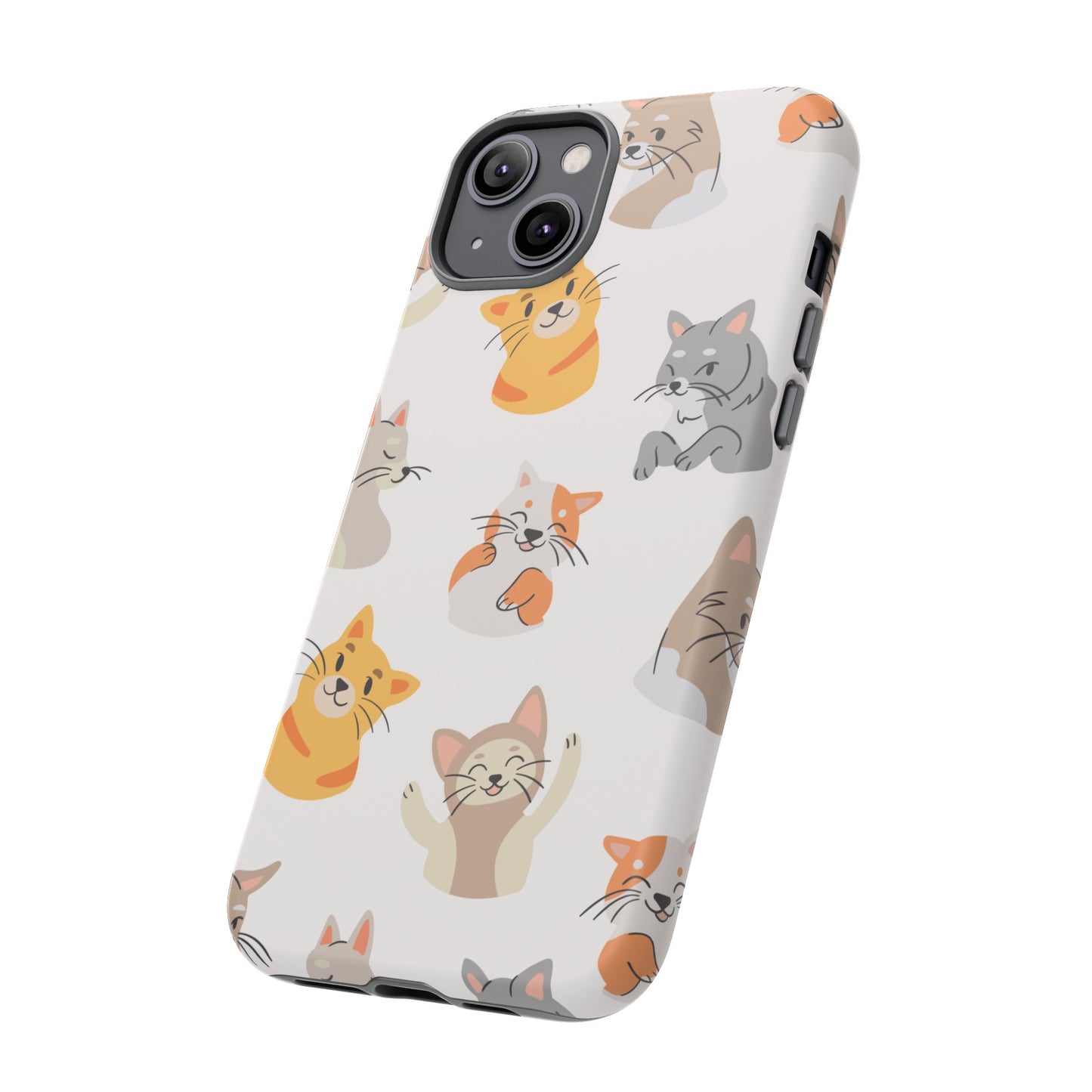 Adorable Cats Wallpaper Phone Case | iPhone 15 Plus/ Pro, 14, 13, 12| Google Pixel 7, Pro, 5| Samsung Galaxy S23 All Major Phone Models