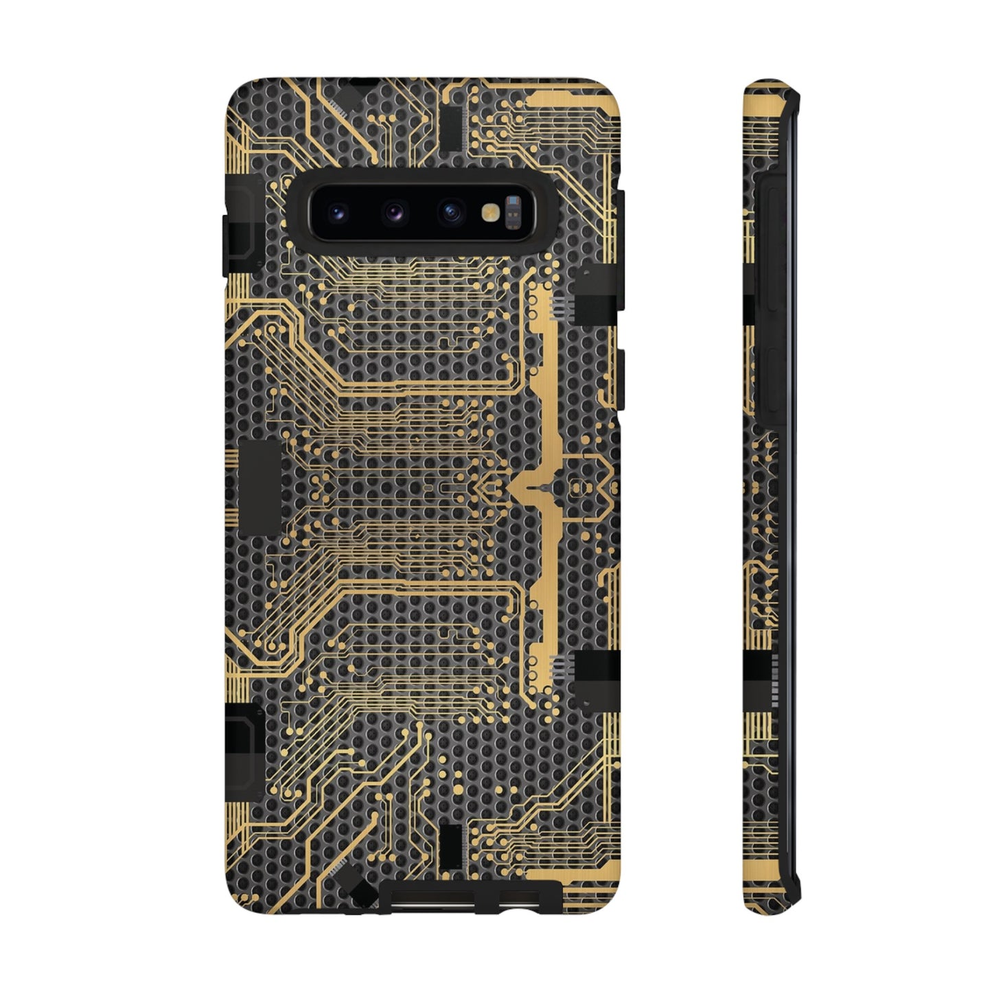 Golden Circuit Board Wallpaper Phone Case | iPhone 15 Plus/ Pro, 14, 13, 12| Google Pixel 7, Pro, 5| Samsung Galaxy S23 All Major Phone Models