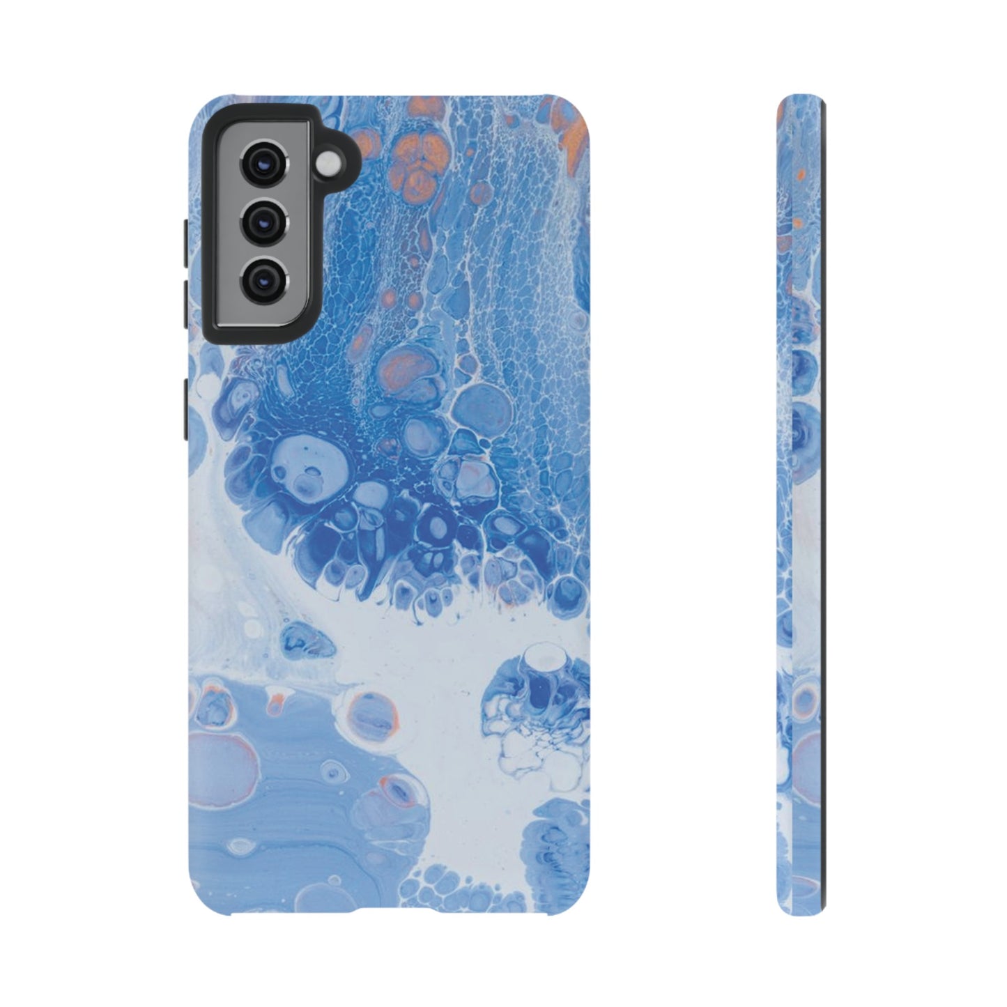 Blue and White Resin Inspired Phone Case |iPhone 15 Plus/ Pro, 14, 13, 12| Google Pixel 7, Pro, 5| Samsung Galaxy S23 All Major Phone Models