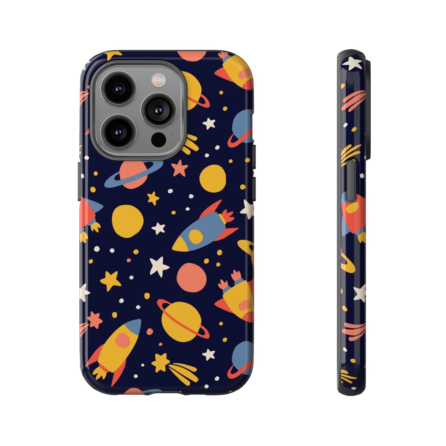 Cartoon Space Wallpaper Phone Case | iPhone 15 Plus/ Pro, 14, 13, 12| Google Pixel 7, Pro, 5| Samsung Galaxy S23 All Major Phone Models