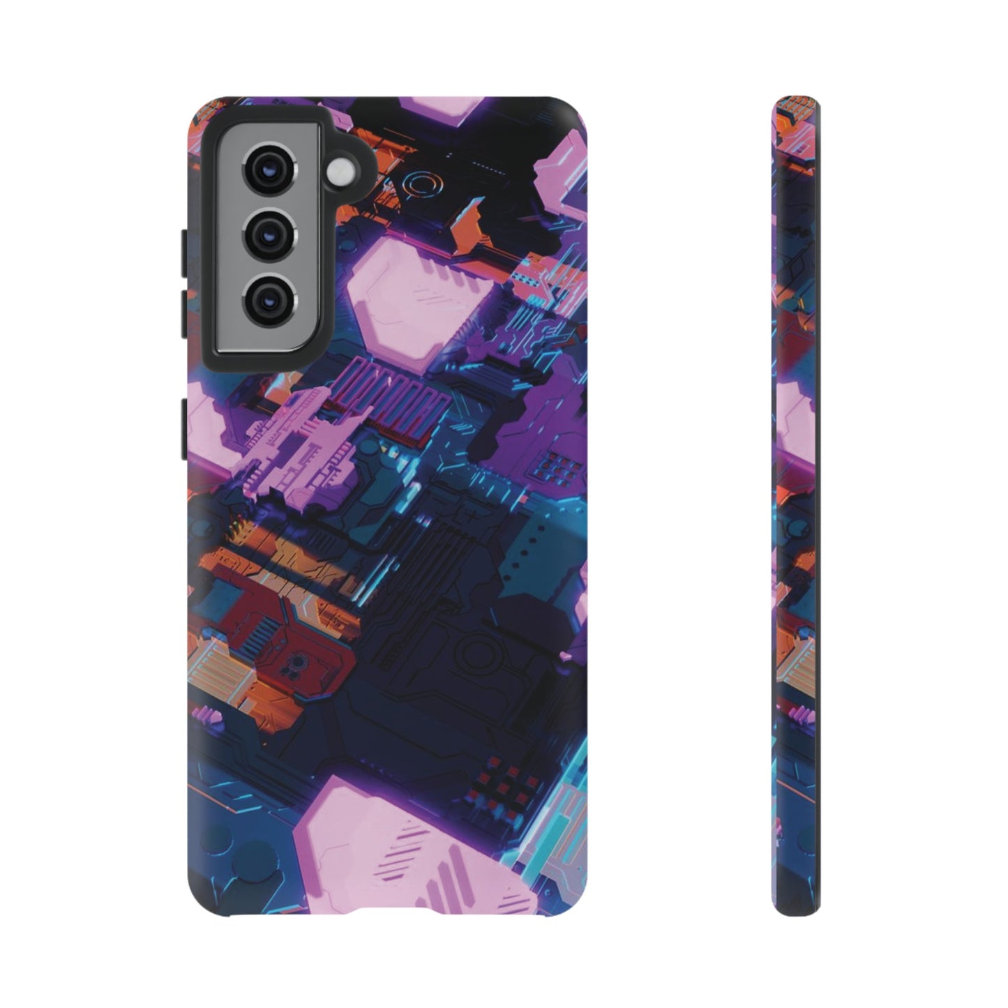 Purple Circuit Board Wallpaper Phone Case | iPhone 15 Plus/ Pro, 14, 13, 12| Google Pixel 7, Pro, 5| Samsung Galaxy S23 All Major Phone Models