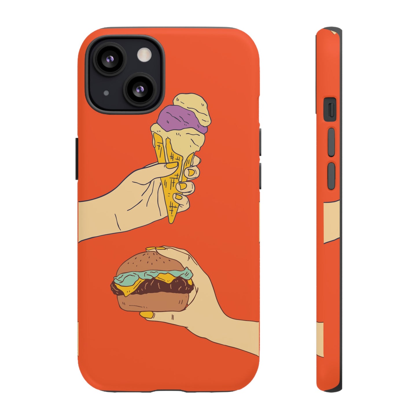 IceCream Or Hamburger? Phone Case | iPhone 15 Plus/ Pro, 14, 13, 12| Google Pixel 7, Pro, 5| Samsung Galaxy S23 All Major Phone Models