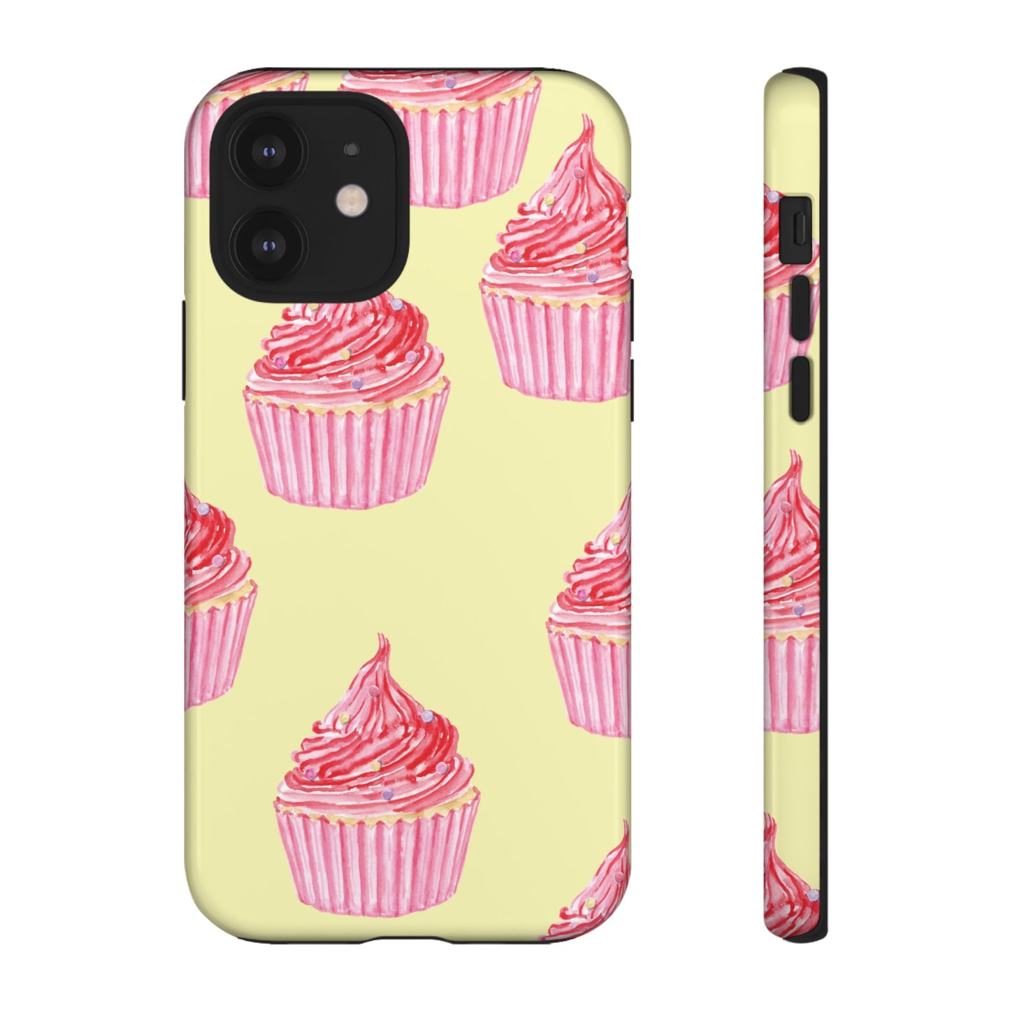 Pink Cupcake Wallpaper Phone Case | iPhone 15 Plus/ Pro, 14, 13, 12| Google Pixel 7, Pro, 5| Samsung Galaxy S23 All Major Phone Models