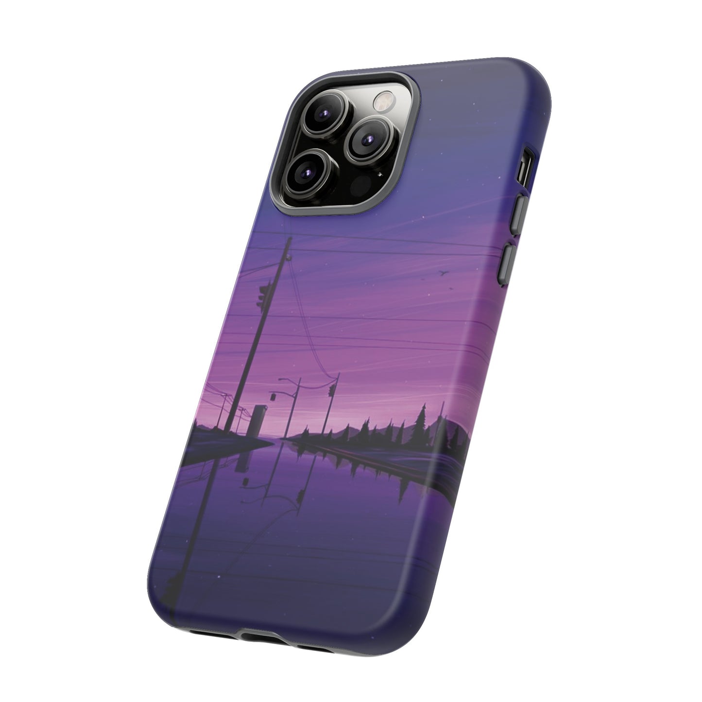 Purple Night Sky Wallpaper Phone Case | iPhone 15 Plus/ Pro, 14, 13, 12| Google Pixel 7, Pro, 5| Samsung Galaxy S23 All Major Phone Models