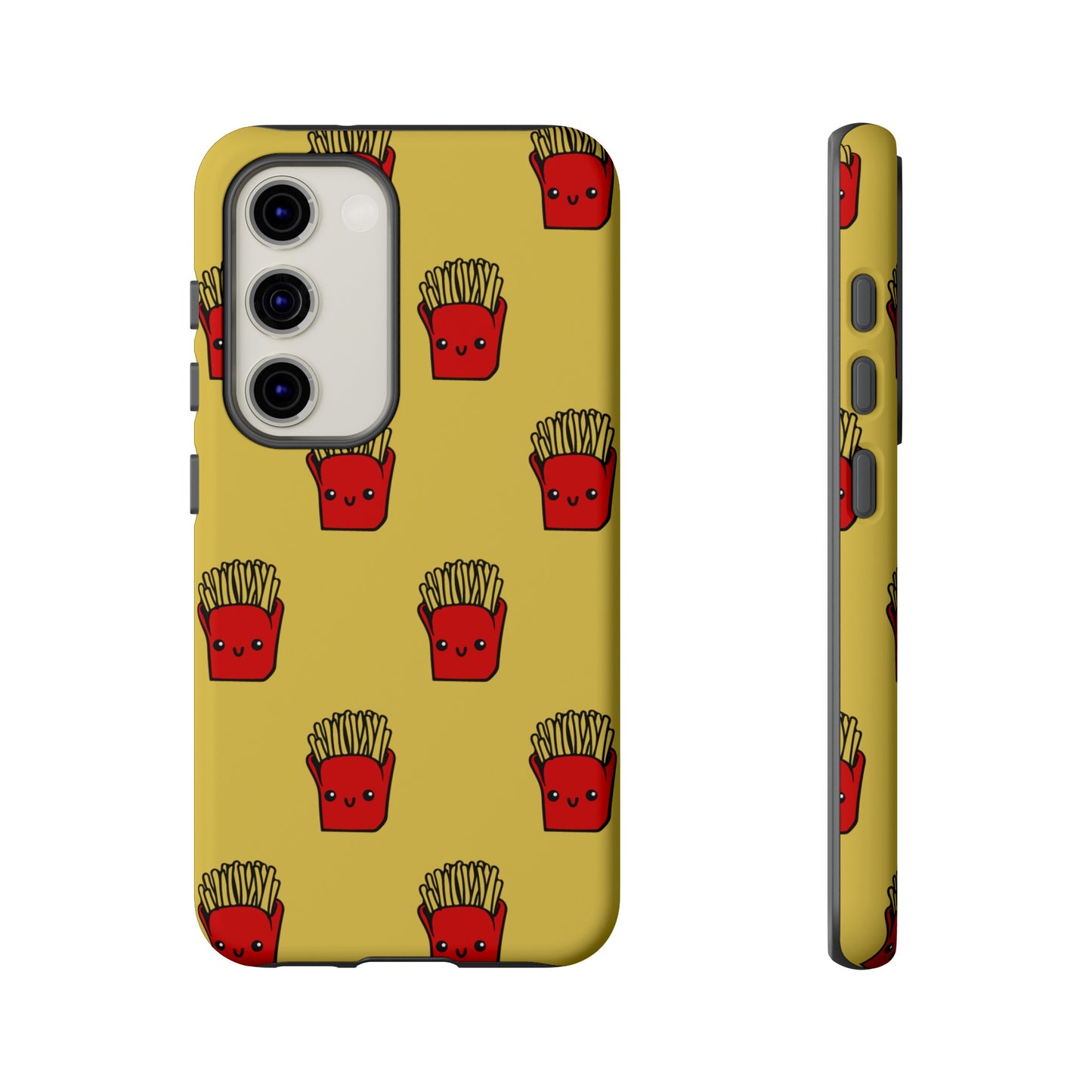 Smiling Fries Wallpaper Phone Case | iPhone 15 Plus/ Pro, 14, 13, 12| Google Pixel 7, Pro, 5| Samsung Galaxy S23 All Major Phone Models