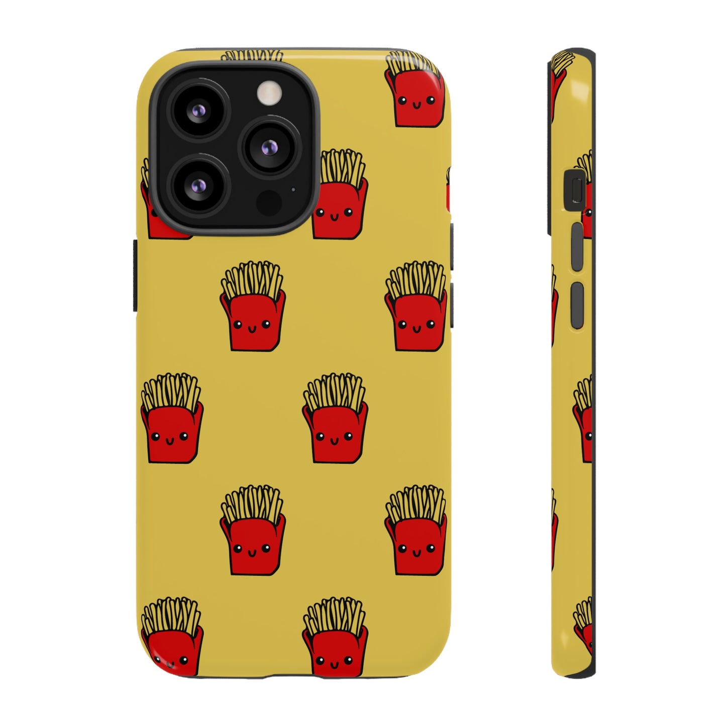 Smiling Fries Wallpaper Phone Case | iPhone 15 Plus/ Pro, 14, 13, 12| Google Pixel 7, Pro, 5| Samsung Galaxy S23 All Major Phone Models