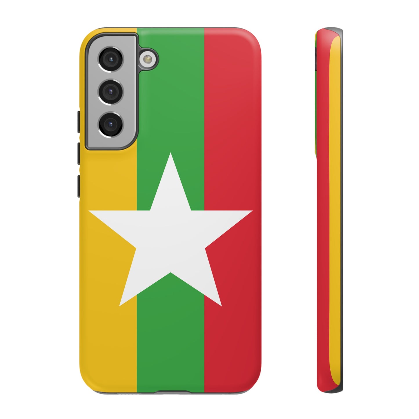 Myanmar Flag Phone Case | iPhone 15 Plus/ Pro, 14, 13, 12| Google Pixel 7, Pro, 5| Samsung Galaxy S23 All Major Phone Models