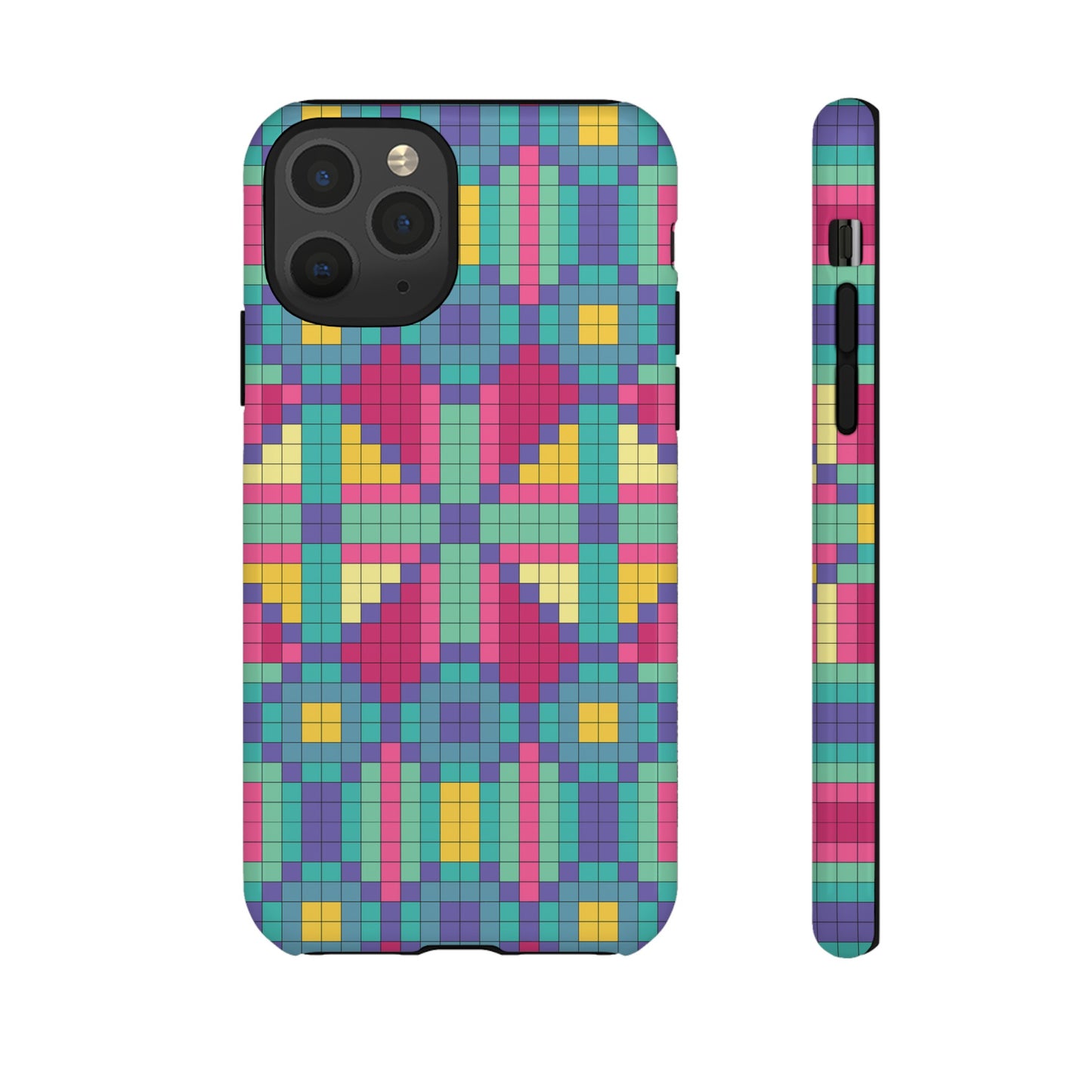 Block Geometric Wallpaper Phone Case | iPhone 15 Plus/ Pro, 14, 13, 12| Google Pixel 7, Pro, 5| Samsung Galaxy S23 All Major Phone Models