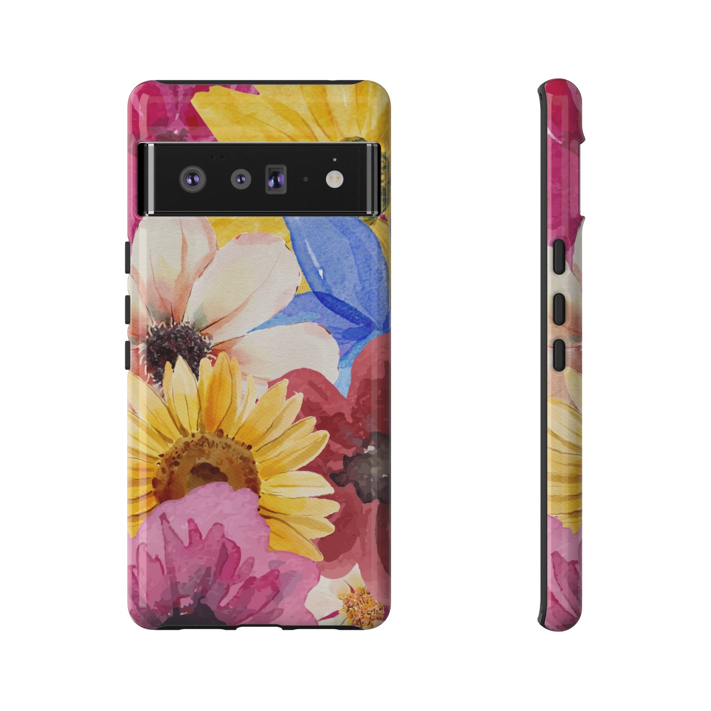 Overlapping Flowers Wallpaper Phone Case | iPhone 15 Plus/ Pro, 14, 13, 12| Google Pixel 7, Pro, 5| Samsung Galaxy S23 All Major Phone Models