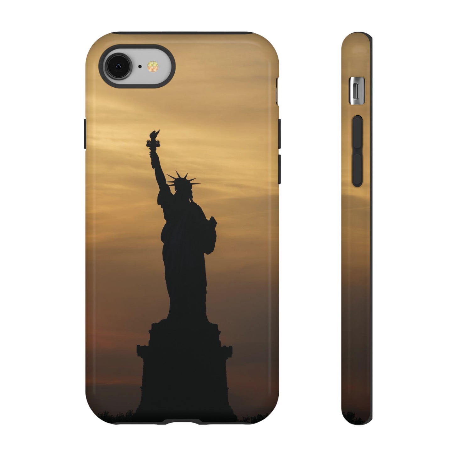 Silhouette Statue Of Liberty Wallpaper Phone Case | iPhone 15 Plus/ Pro, 14, 13, 12| Google Pixel 7, Pro, 5| Samsung Galaxy S23 All Major Phone Models