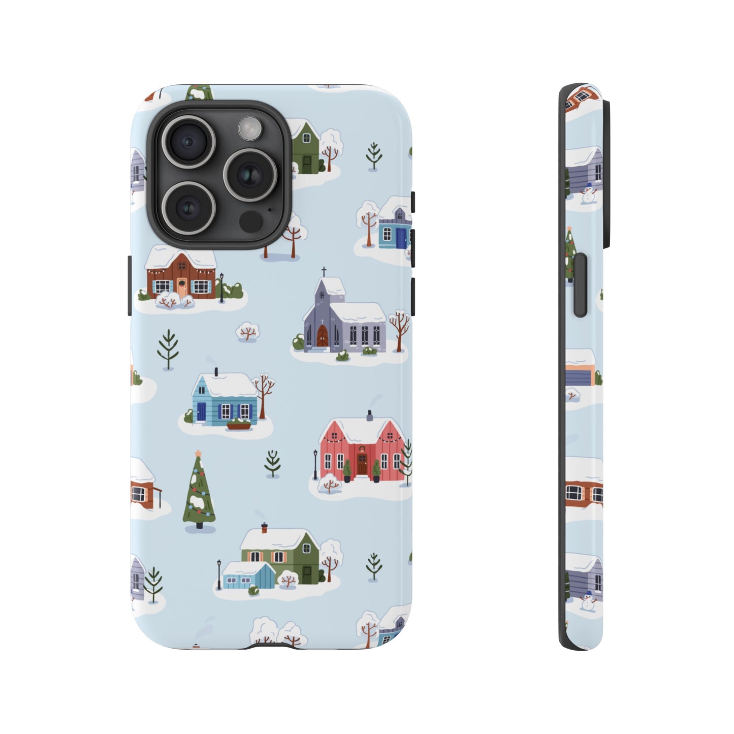 Snowy Merry Christmas Wallpaper Phone Case | iPhone 15 Plus/ Pro, 14, 13, 12| Google Pixel 7, Pro, 5| Samsung Galaxy S23 All Major Phone Models