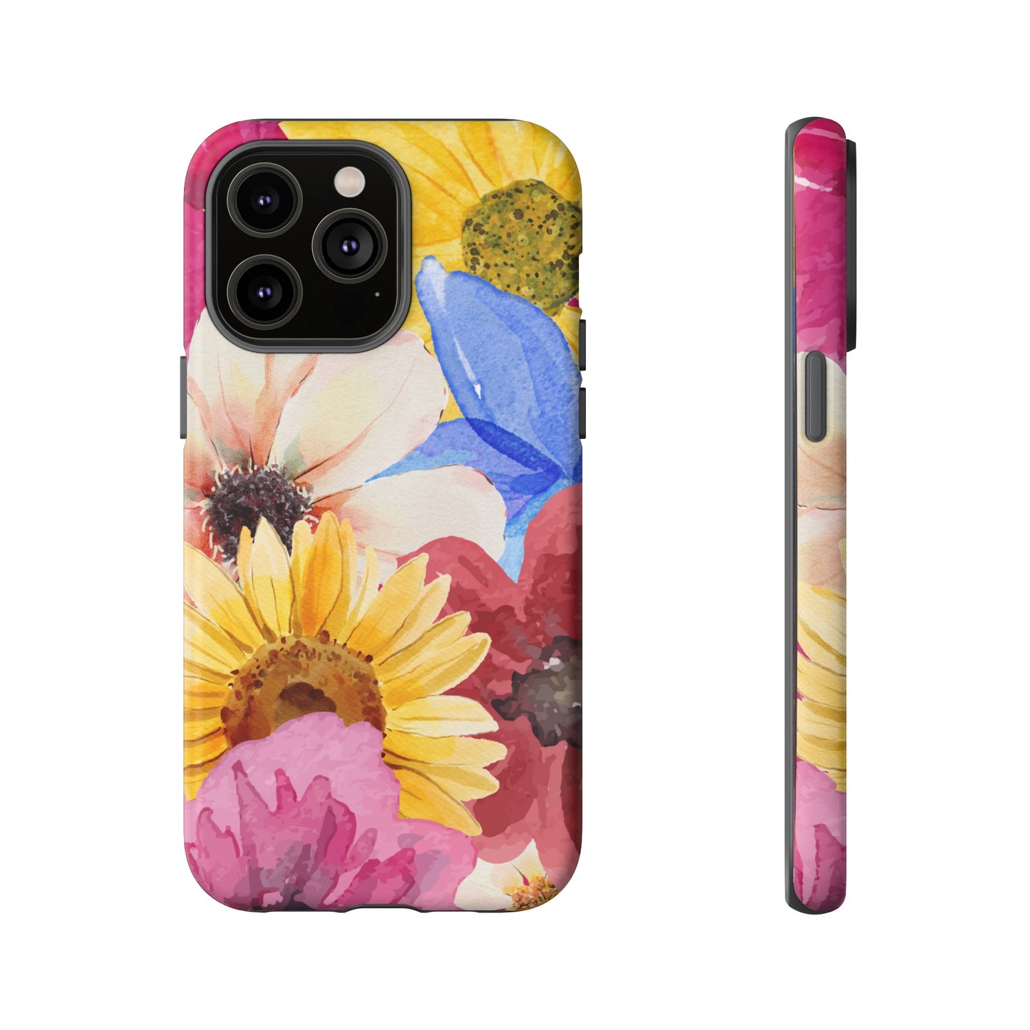 Overlapping Flowers Wallpaper Phone Case | iPhone 15 Plus/ Pro, 14, 13, 12| Google Pixel 7, Pro, 5| Samsung Galaxy S23 All Major Phone Models