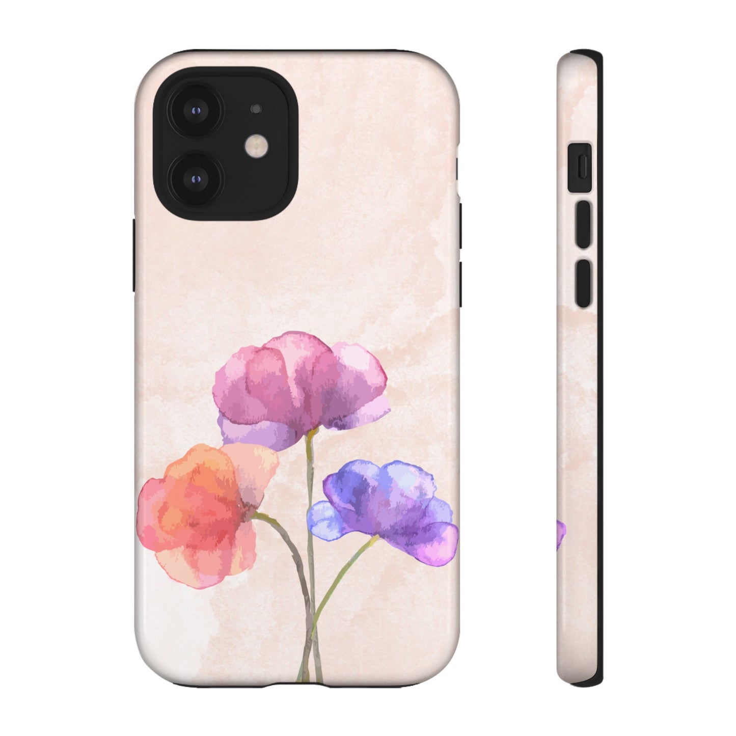 Three Flowers Wallpaper Phone Case | iPhone 15 Plus/ Pro, 14, 13, 12| Google Pixel 7, Pro, 5| Samsung Galaxy S23 All Major Phone Models