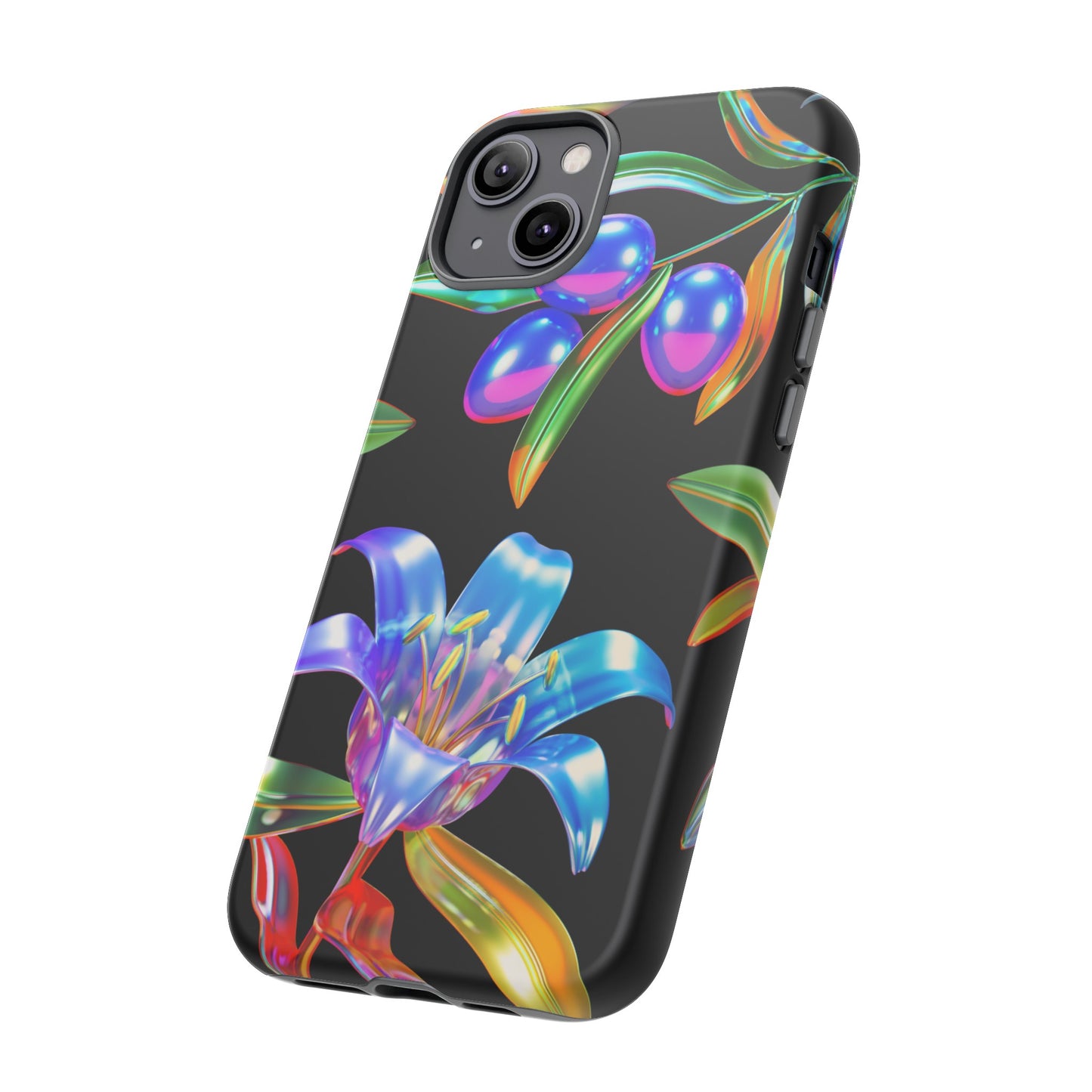 Metallic Flowers Phone Case | iPhone 15 Plus/ Pro, 14, 13, 12| Google Pixel 7, Pro, 5| Samsung Galaxy S23 All Major Phone Models