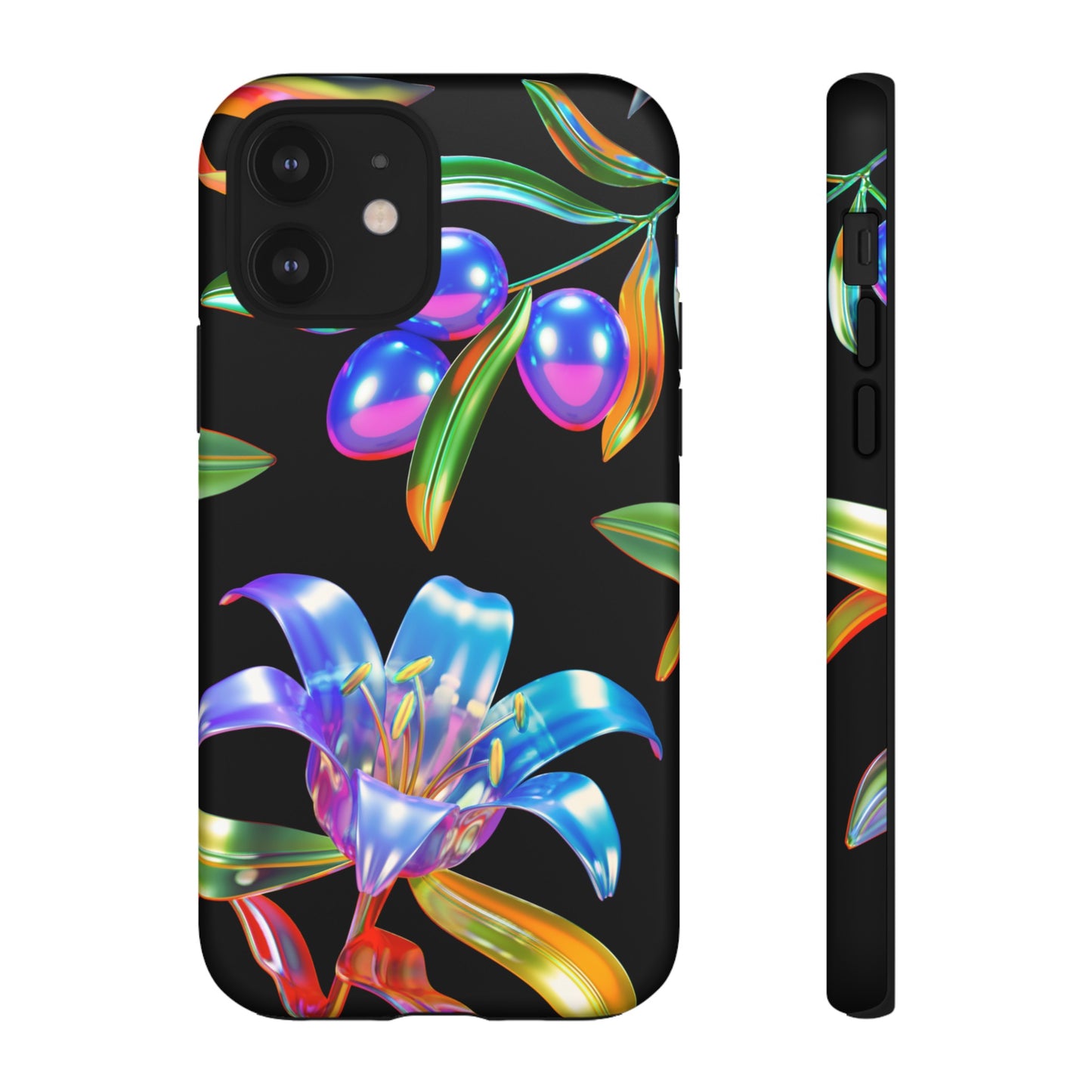 Metallic Flowers Phone Case | iPhone 15 Plus/ Pro, 14, 13, 12| Google Pixel 7, Pro, 5| Samsung Galaxy S23 All Major Phone Models