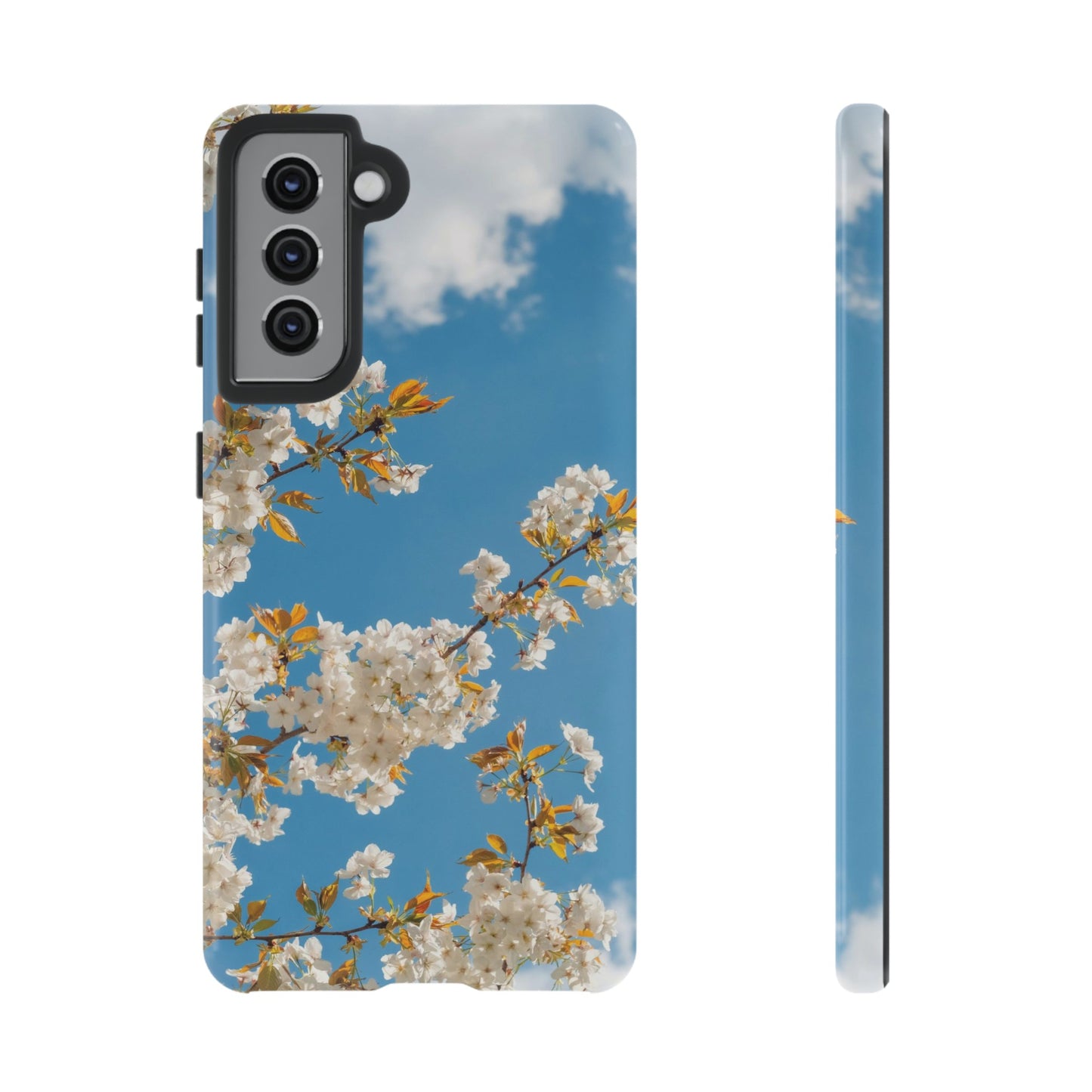 White Blossom Wallpaper Phone Case | iPhone 15 Plus/ Pro, 14, 13, 12| Google Pixel 7, Pro, 5| Samsung Galaxy S23 All Major Phone Models