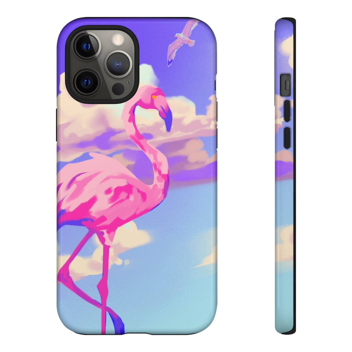 Flamingo In The Clouds Phone Case | iPhone 15 Plus/ Pro, 14, 13, 12| Google Pixel 7, Pro, 5| Samsung Galaxy S23 All Major Phone Models