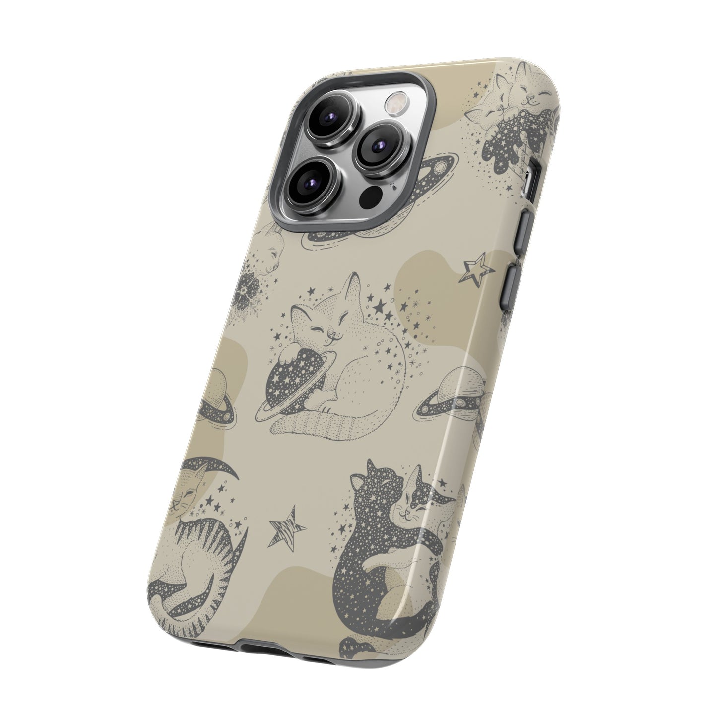 Floating Cosmic Cat Comfort Phone Case | iPhone 15 Plus/ Pro, 14, 13, 12| Google Pixel 7, Pro, 5| Samsung Galaxy S23 All Major Phone Models